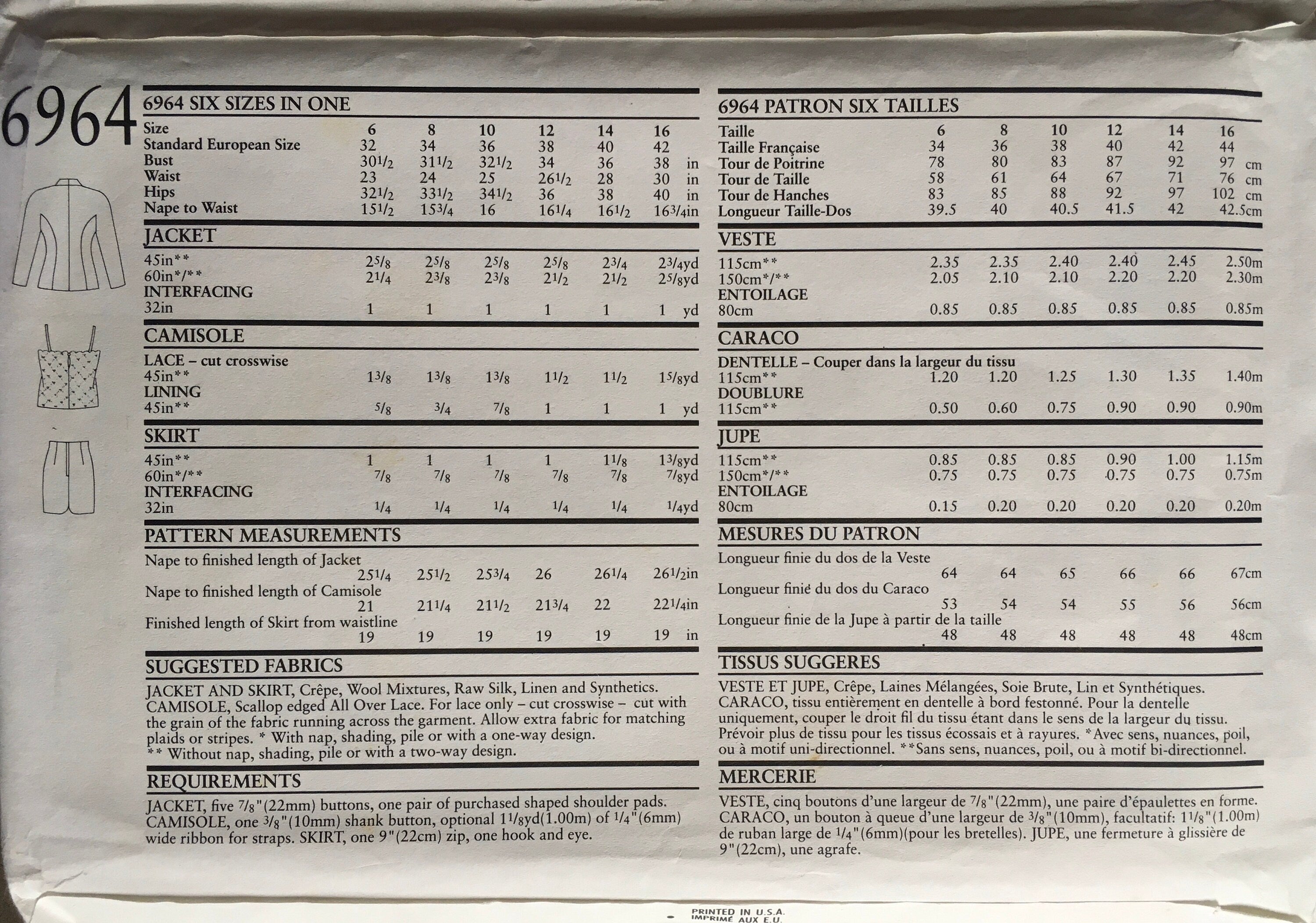 New Look 6964 Sewing Pattern (Vintage) UNCUT