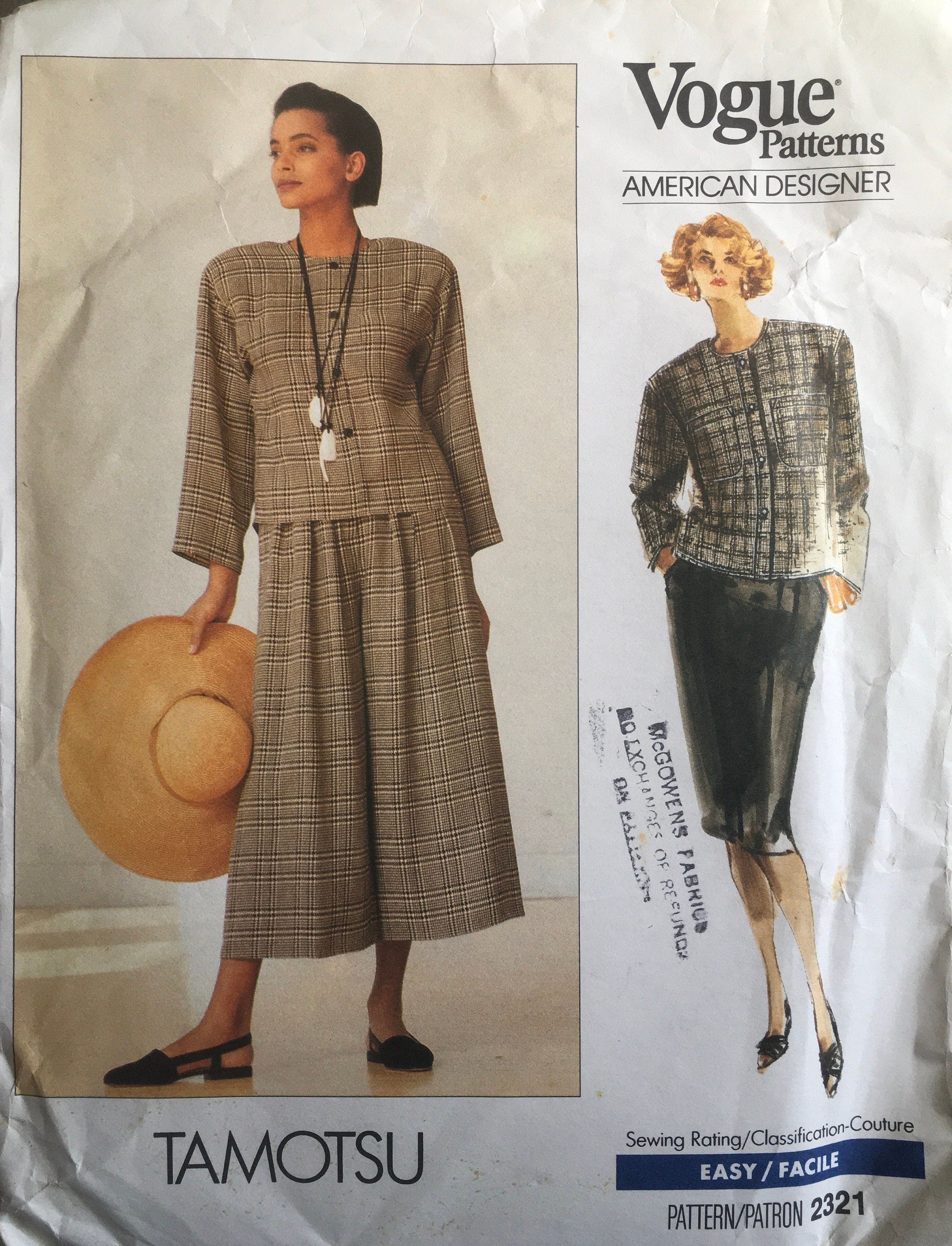 Vogue 2321 Sewing Pattern (Vintage) UNCUT