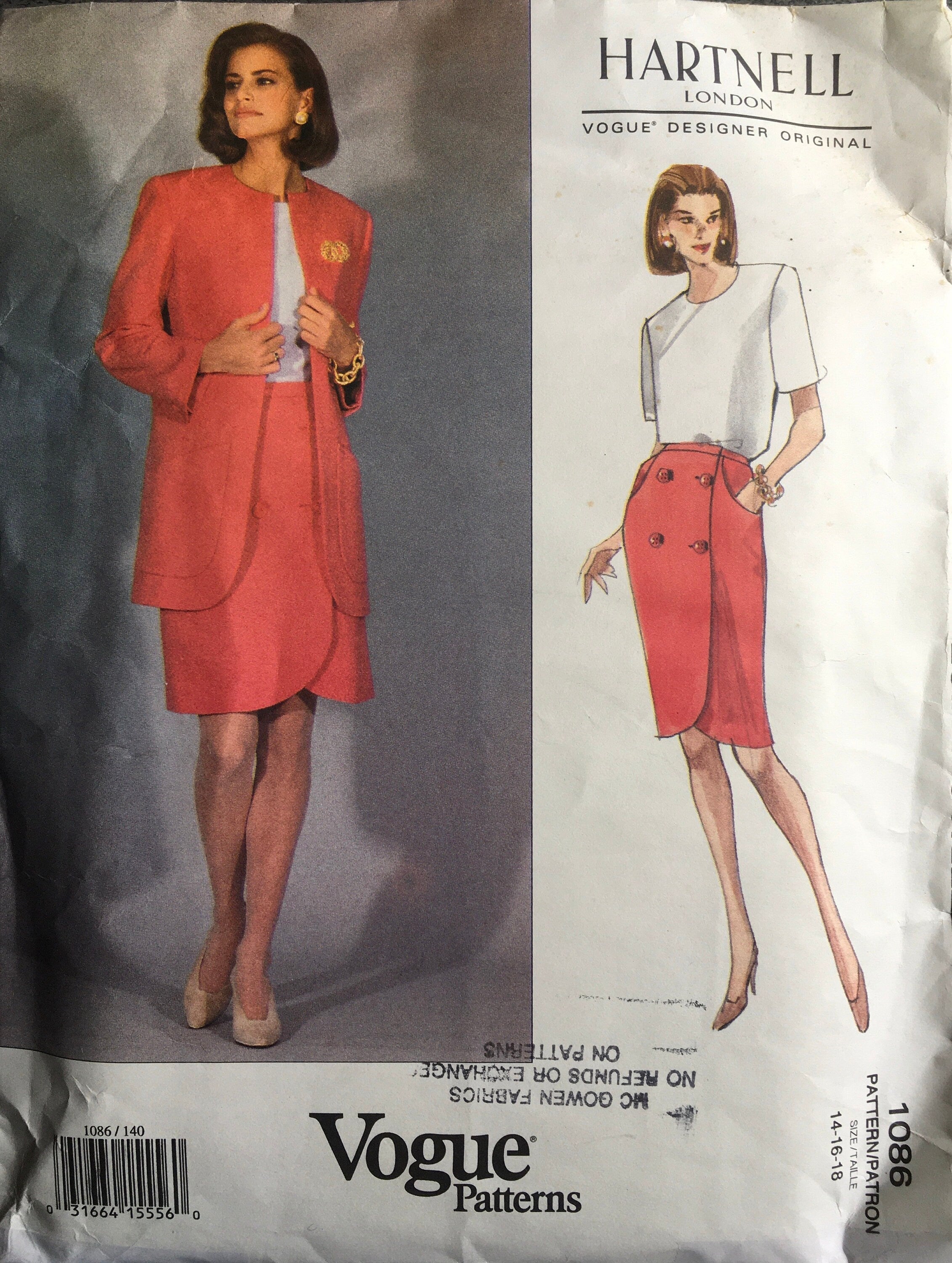 Vogue 1086 Sewing Pattern (Vintage) UNCUT