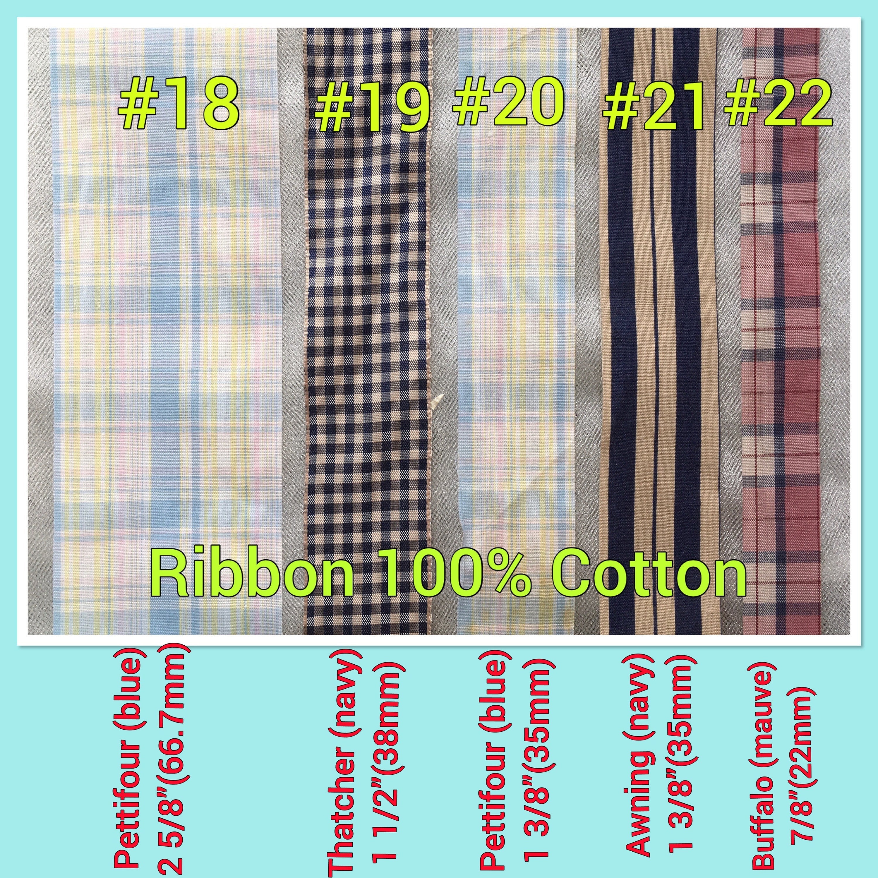 5 Yards Cotton Ribbon (Vintage) V