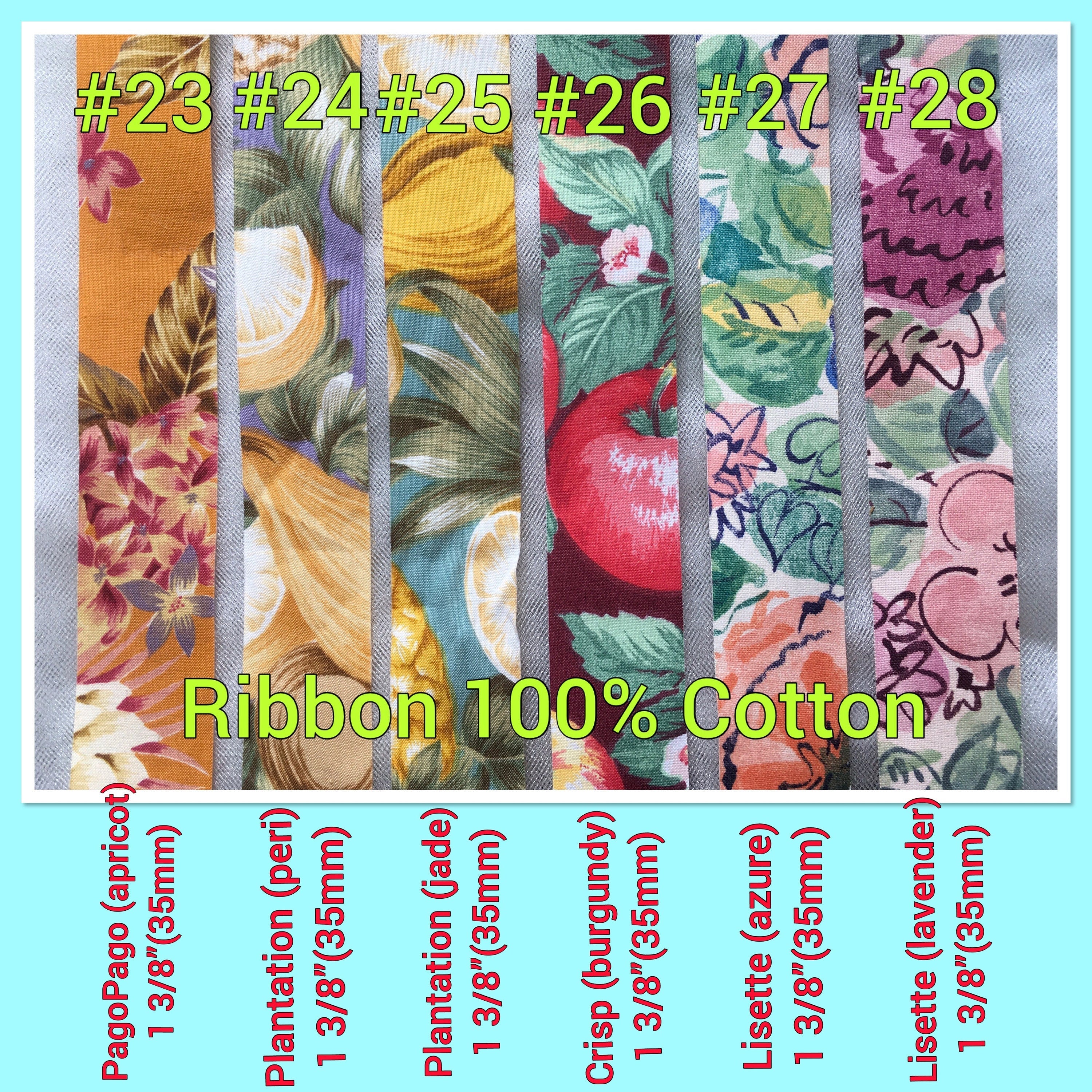 5 Yards Cotton Ribbon (Vintage) VI