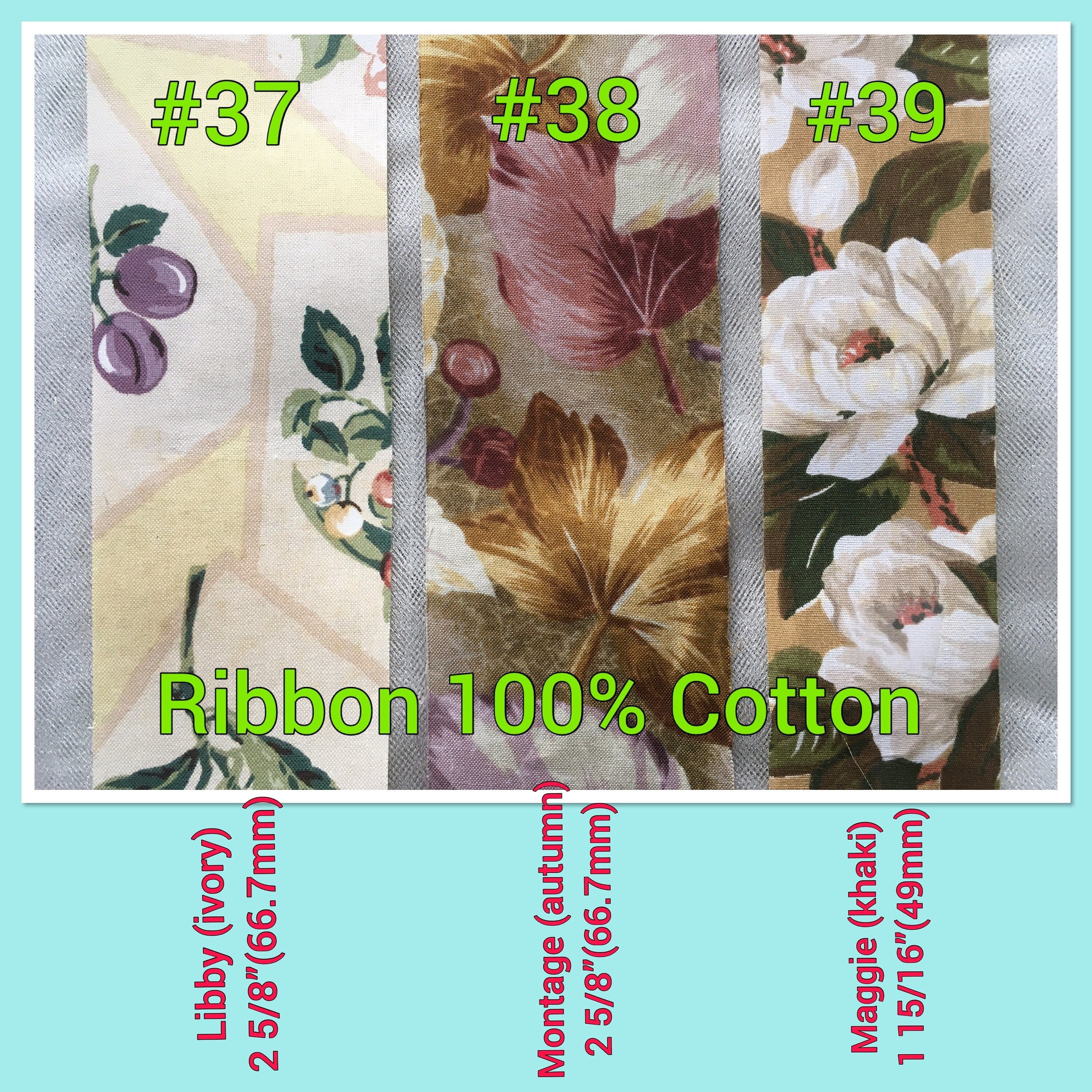 5 Yards Cotton Ribbon (Vintage) IX