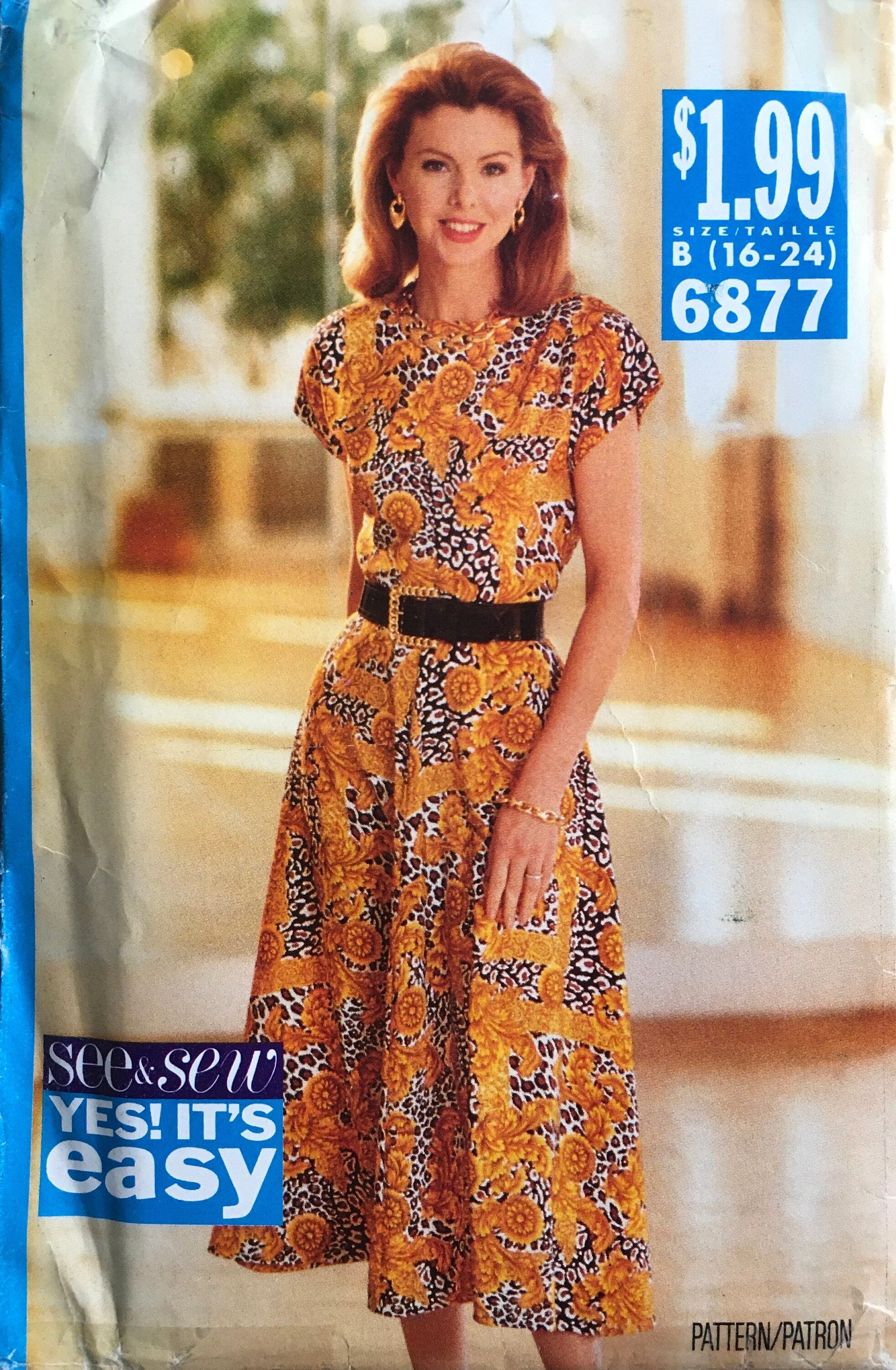 See & Sew 6877 Sewing Pattern (Vintage) UNCUT