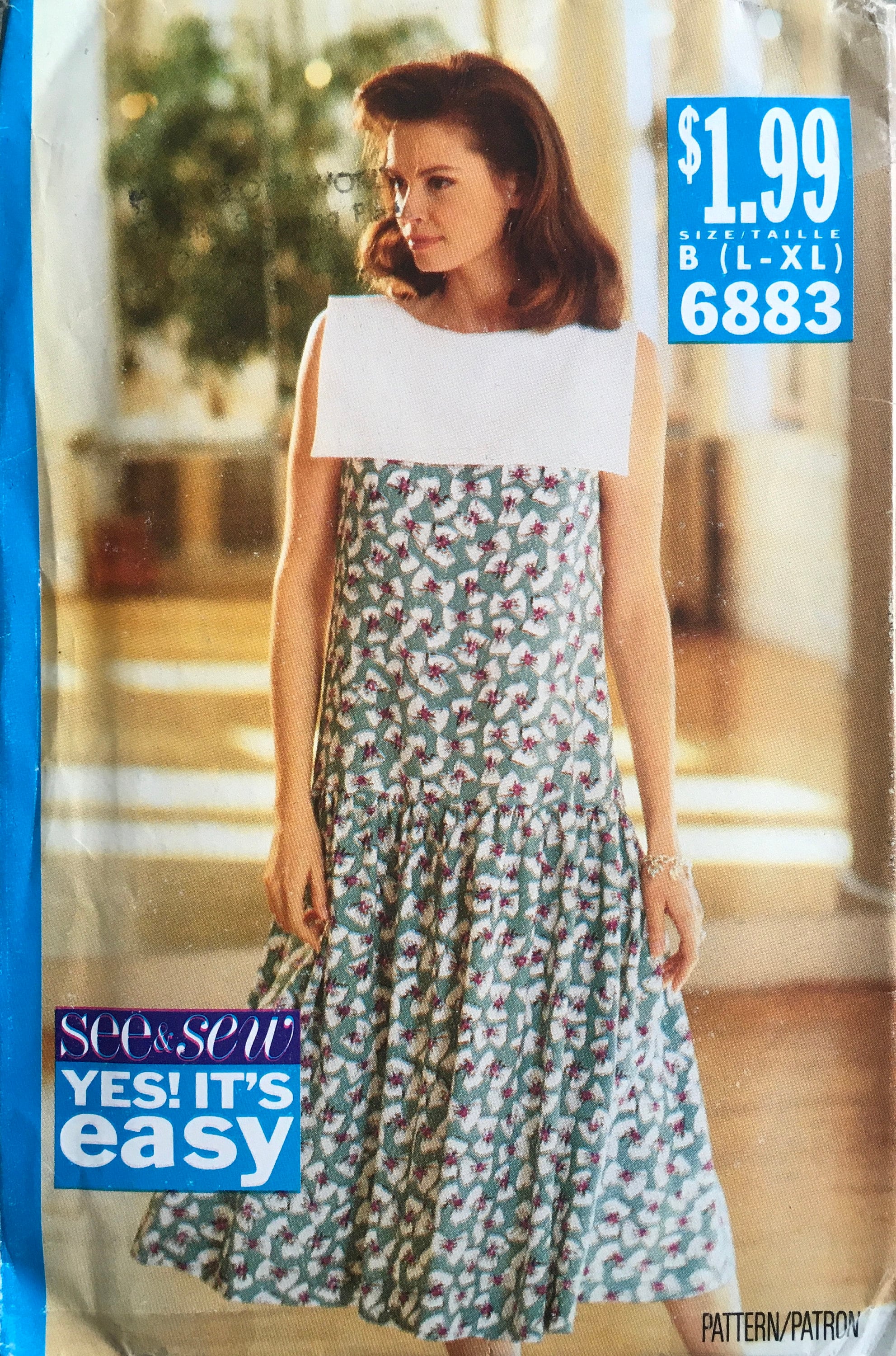 See & Sew 6883 Sewing Pattern (Vintage) UNCUT