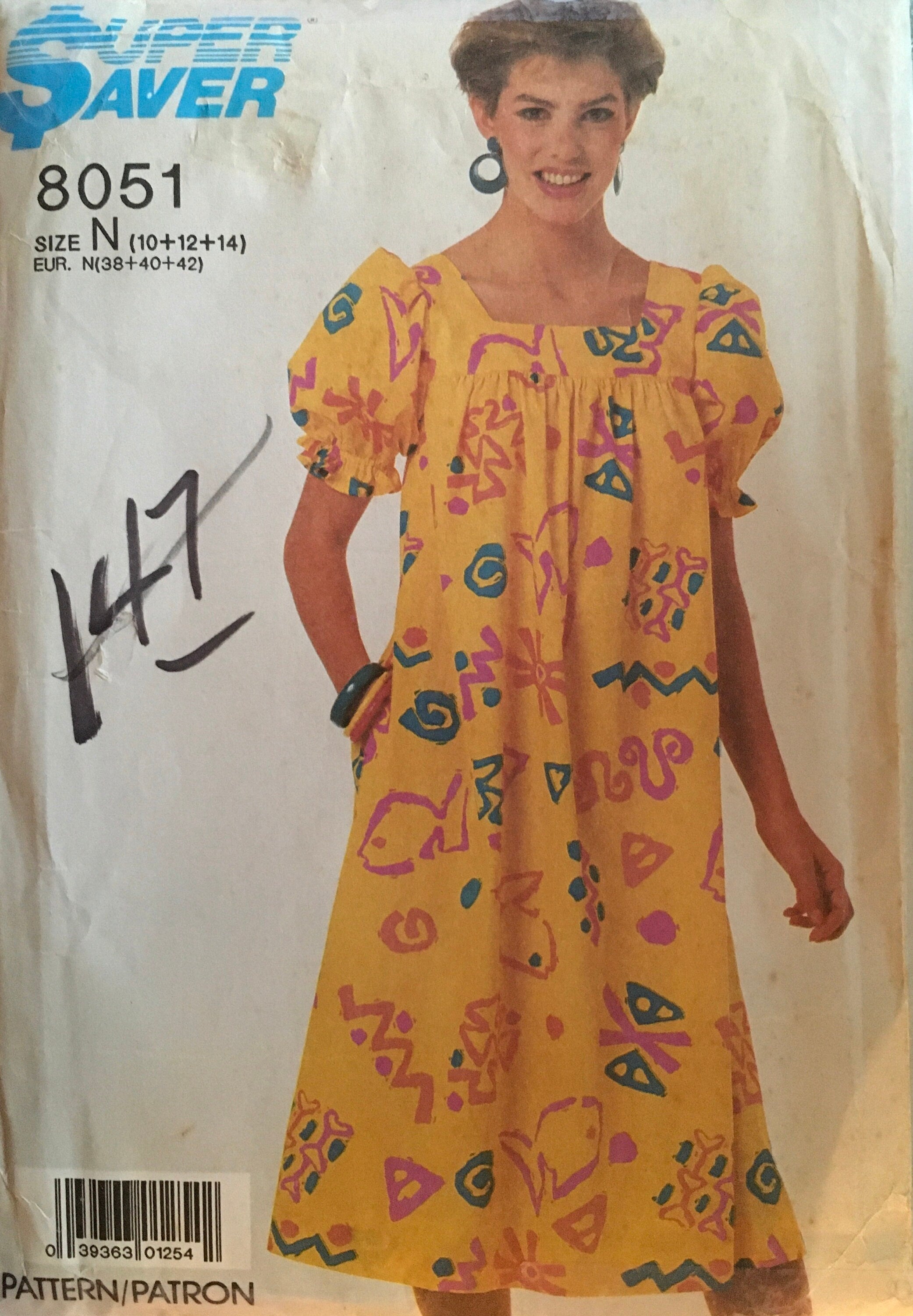 Super Saver 8051 Sewing Pattern (Vintage) UNCUT