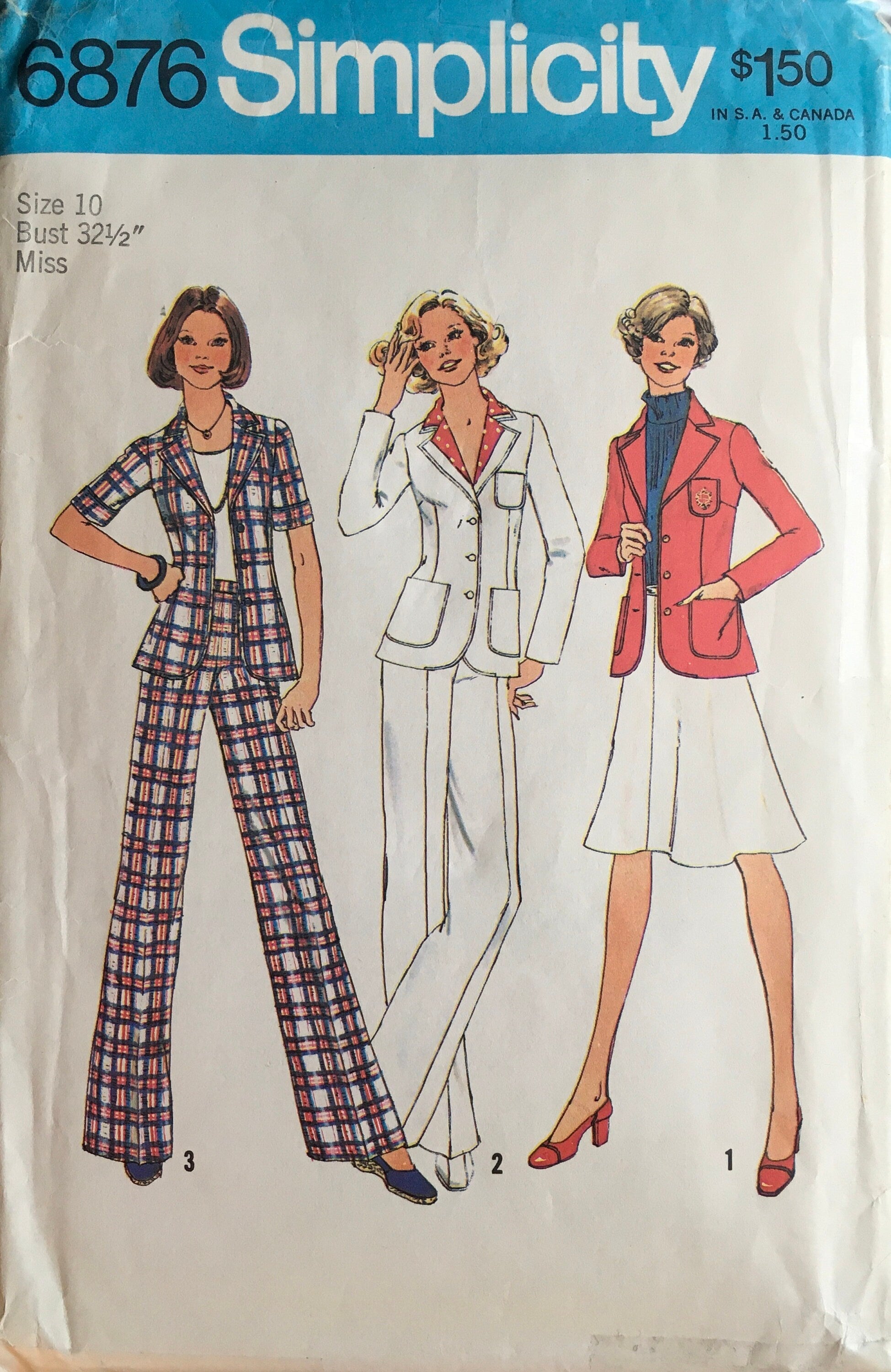 Simplicity 6876 Sewing Pattern (Vintage) CUT