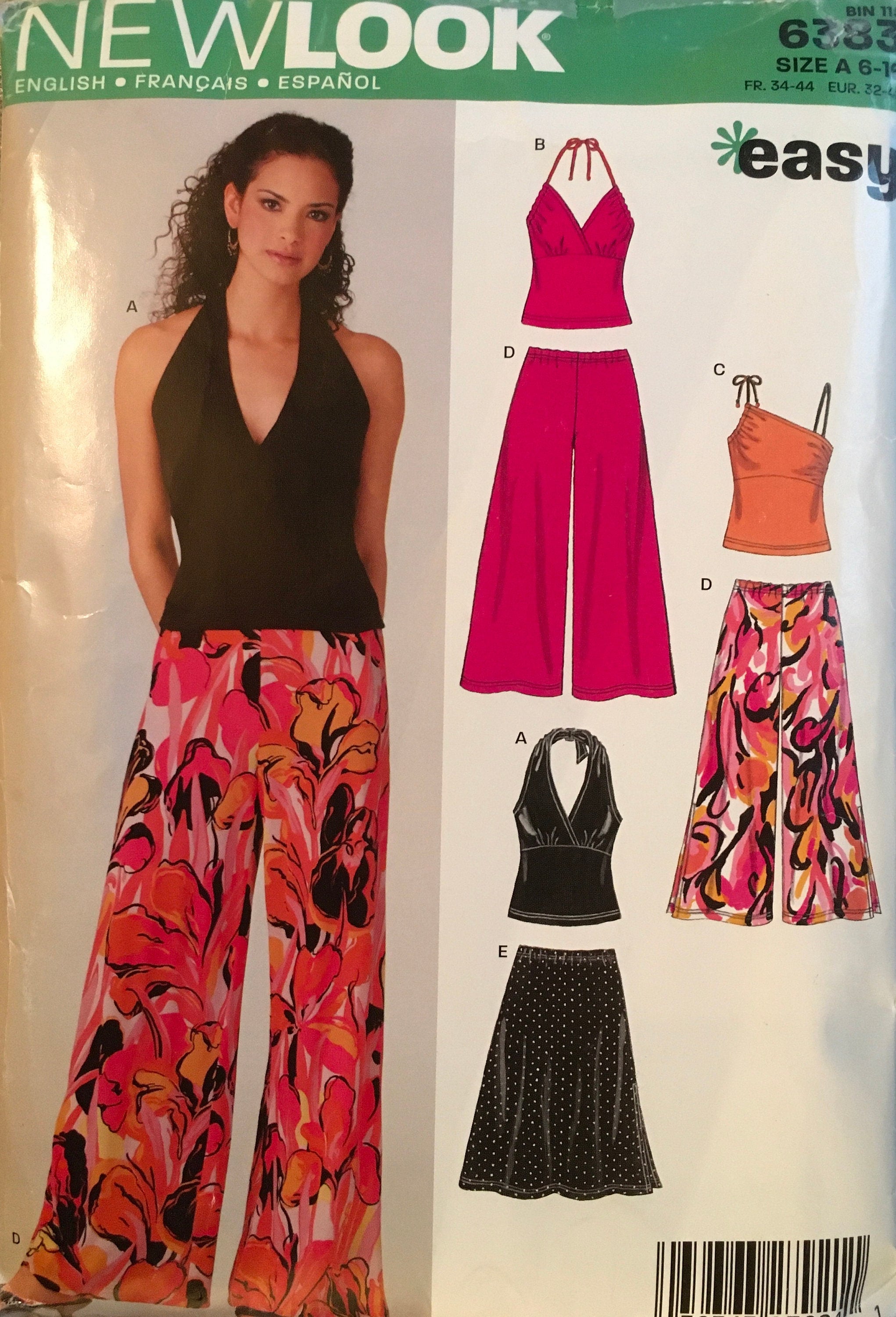 New Look 6383 Sewing Pattern (Vintage) UNCUT