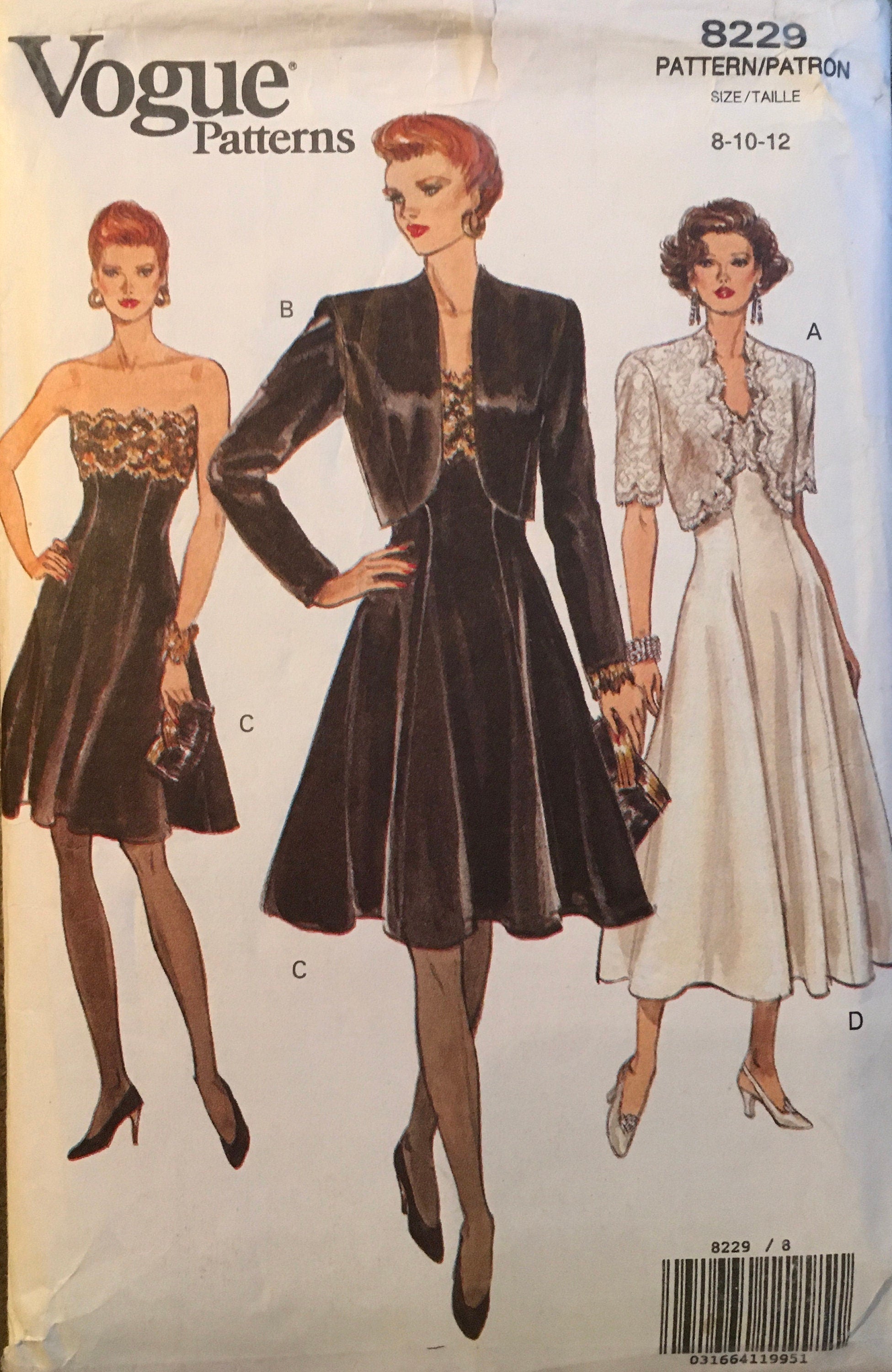 Vogue 8229 Sewing Pattern (Vintage) CUT