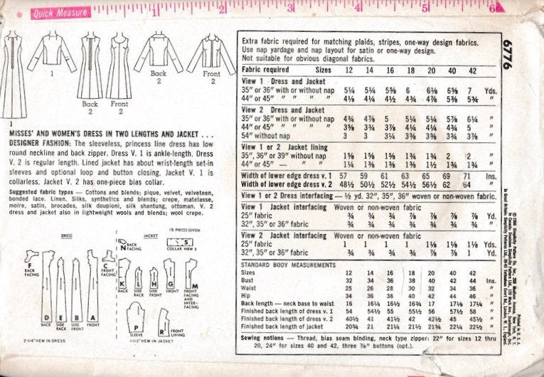 Simplicity 6776 Sewing Pattern (Vintage) UNCUT