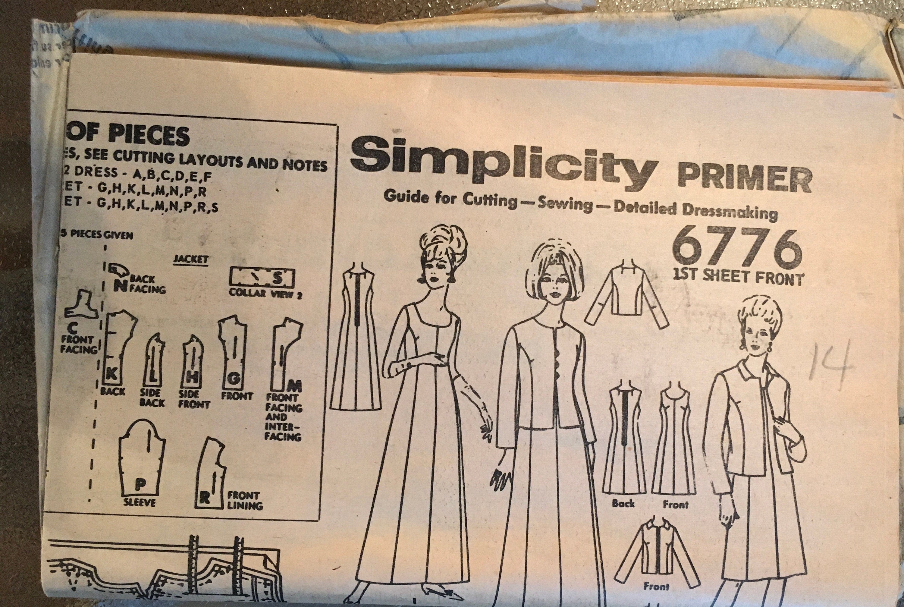 Simplicity 6776 Sewing Pattern (Vintage) UNCUT
