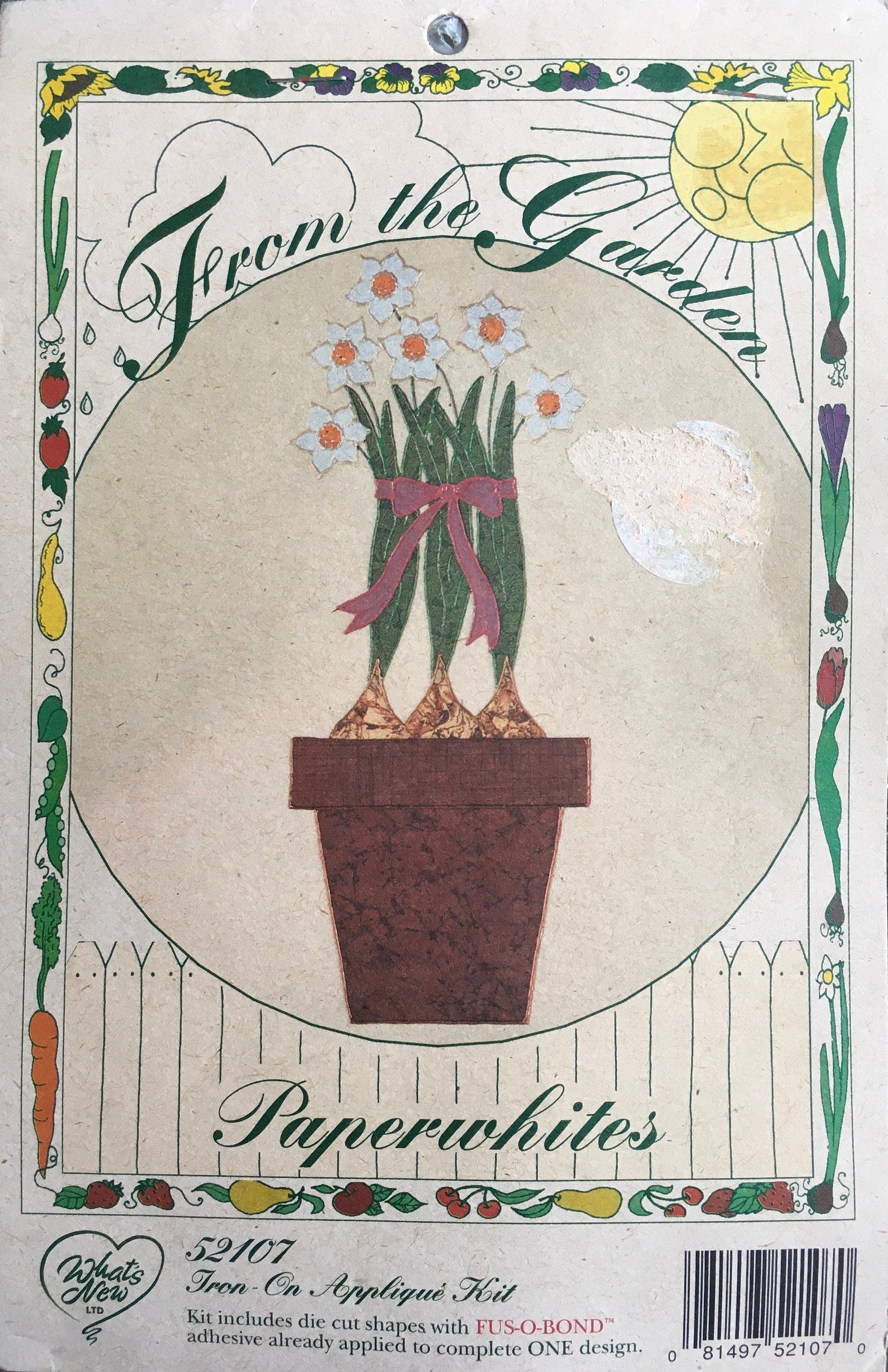 From The Garden Iron-On Appliqué Kit (Vintage) UNCUT