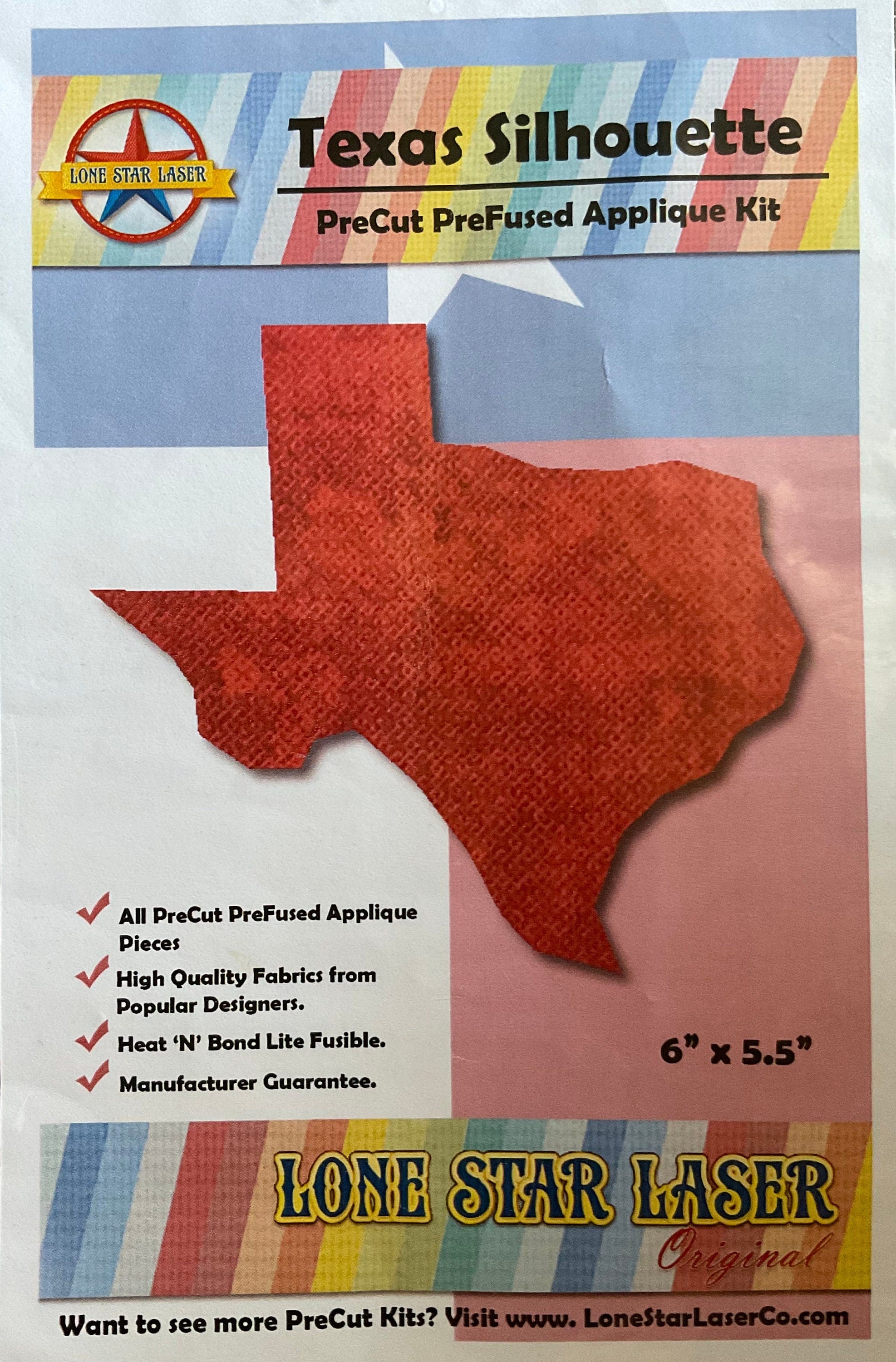 Lone Star Laser Appliqué “Texas Silhouette” (Vintage) UNCUT