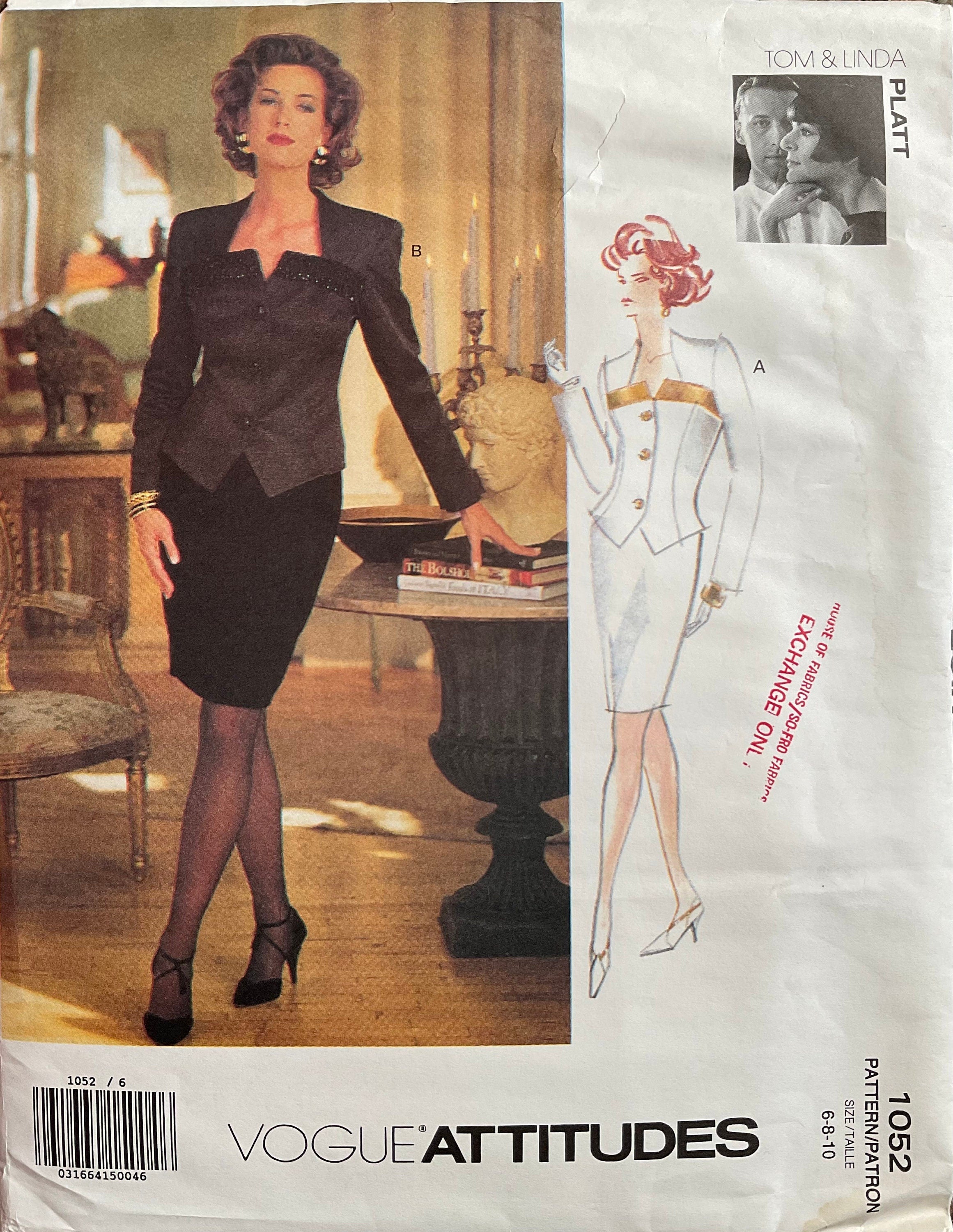 Vogue 1052 Sewing Pattern (Vintage) UNCUT