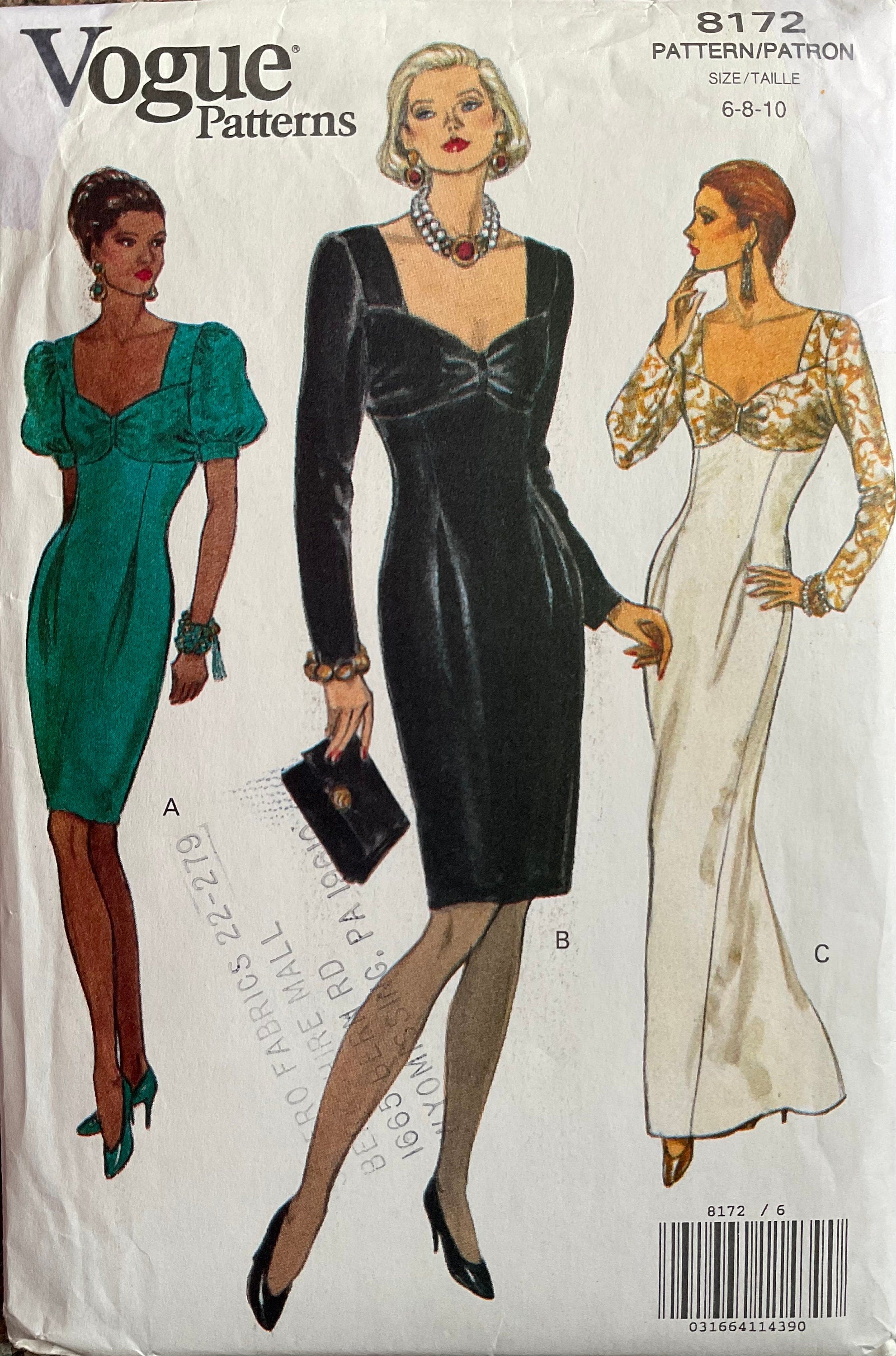 Vogue 8172 Sewing Pattern (Vintage) UNCUT