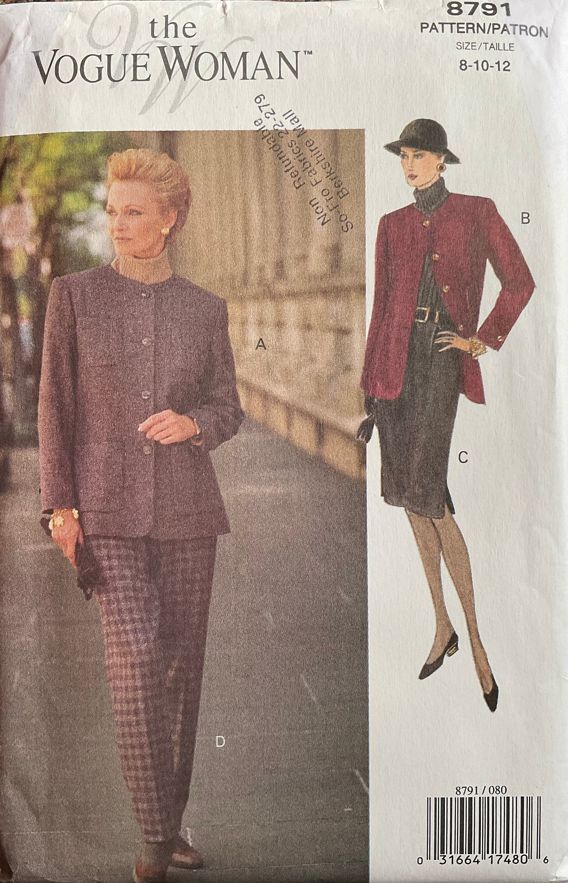 Vogue 8791 Sewing Pattern (Vintage) UNCUT