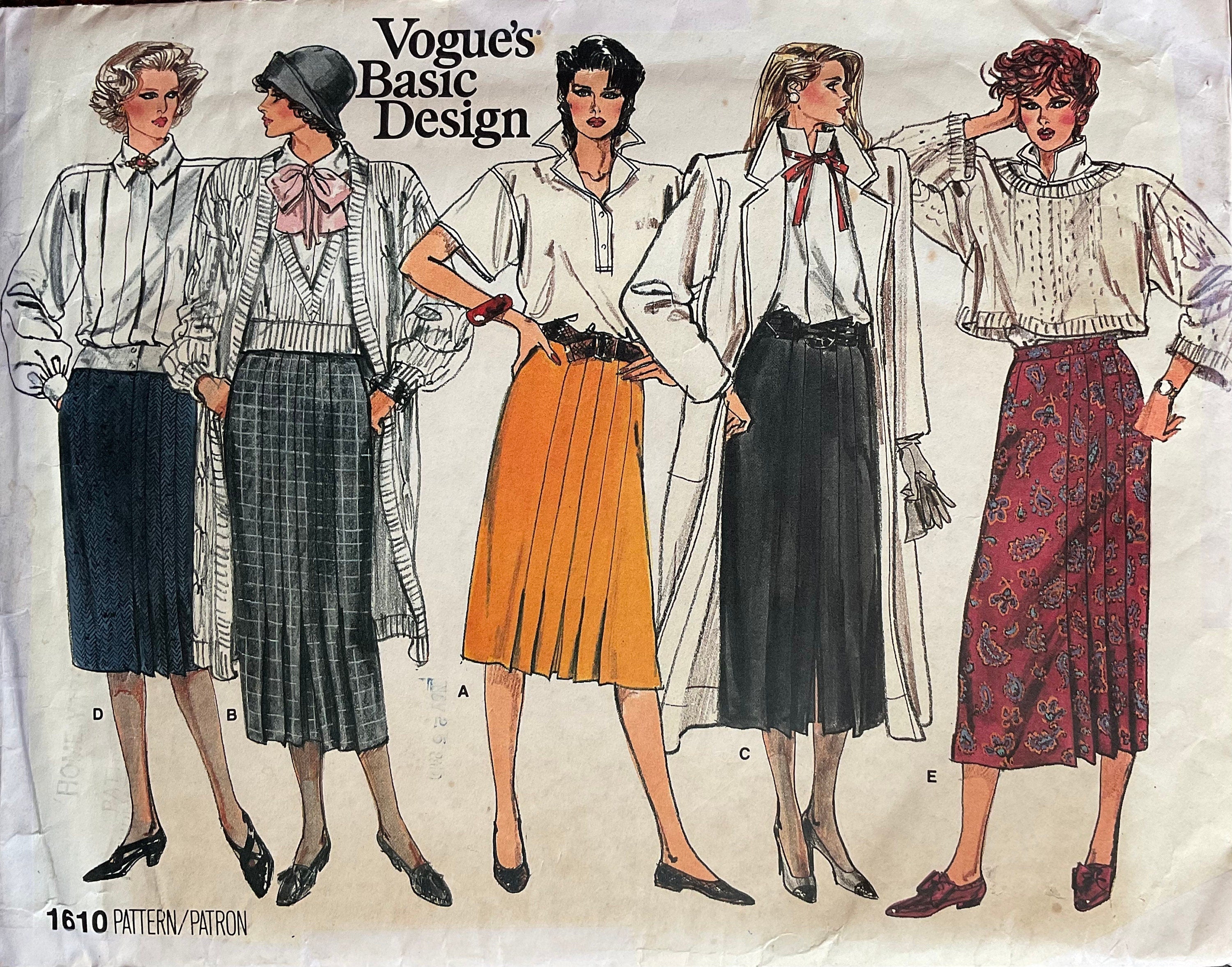 Vogue 1610 Sewing Pattern (Vintage) UNCUT