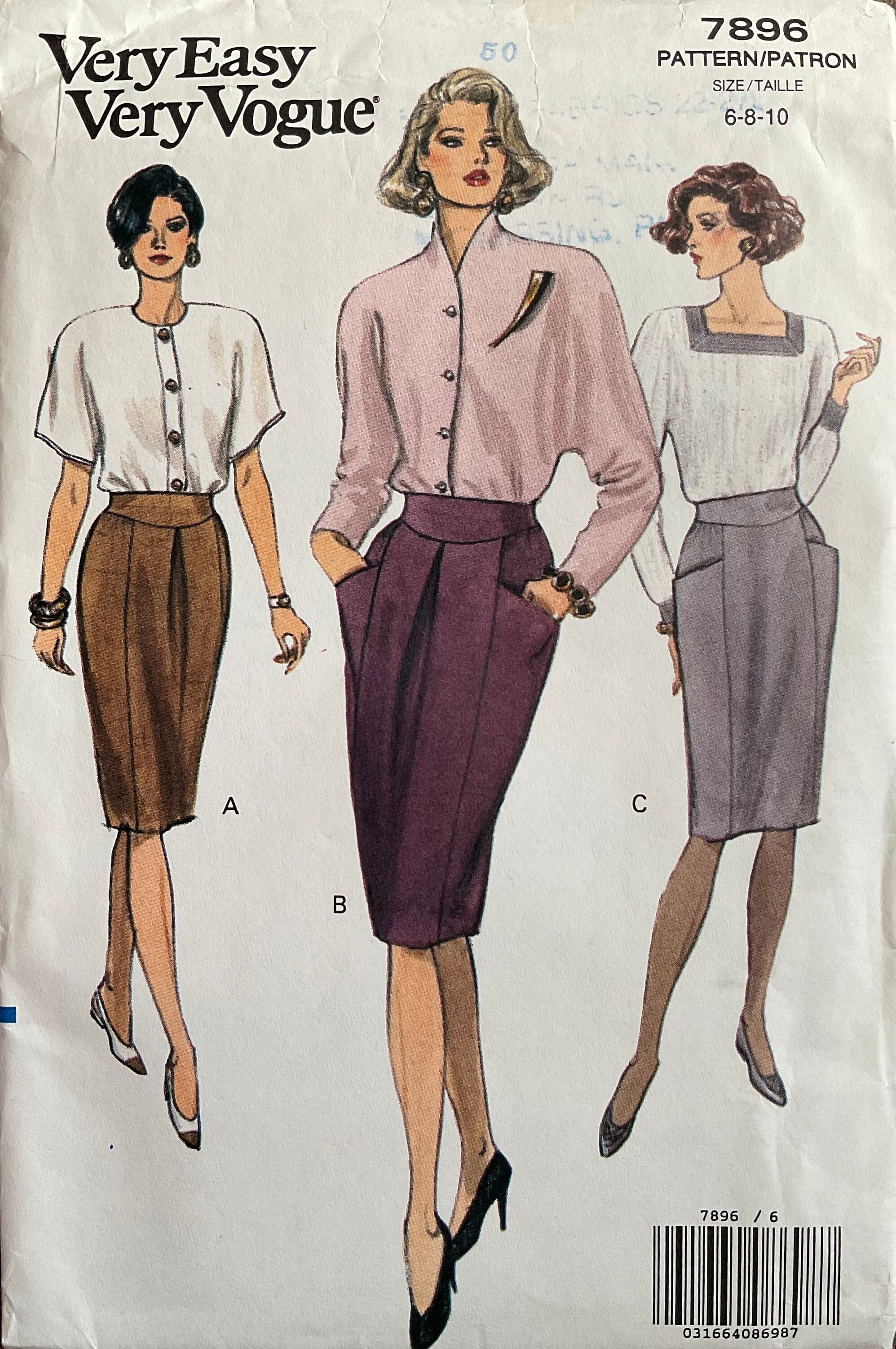 Vogue 7896 Sewing Pattern (Vintage) UNCUT