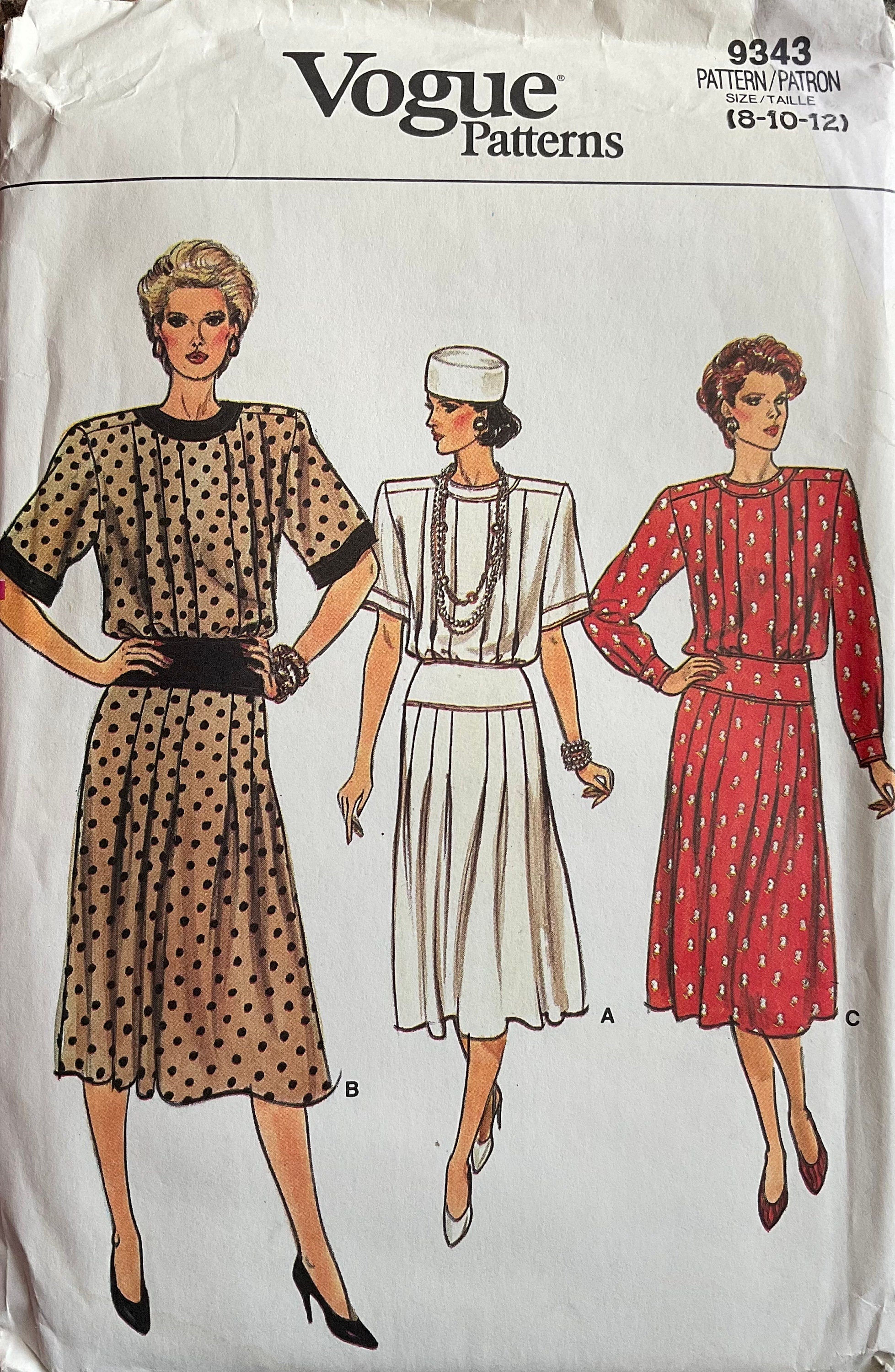 Vogue 9343 Sewing Pattern (Vintage) UNCUT