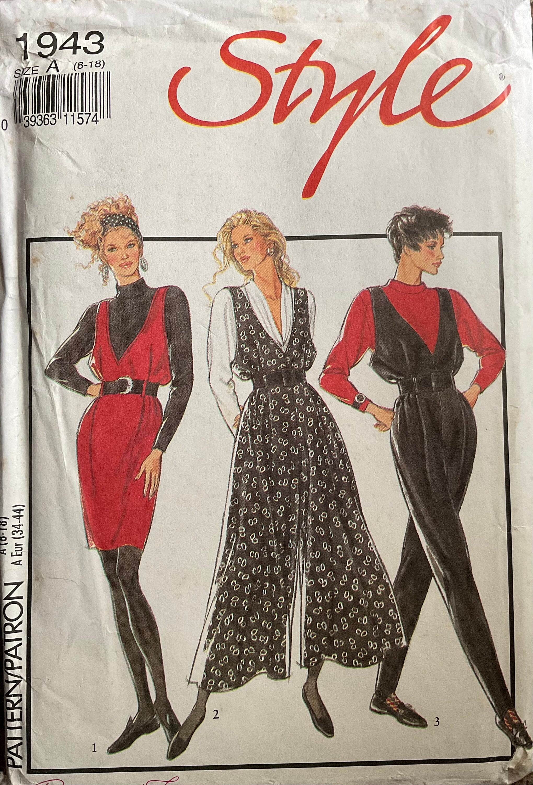 Style 1943 Sewing Pattern (Vintage) UNCUT
