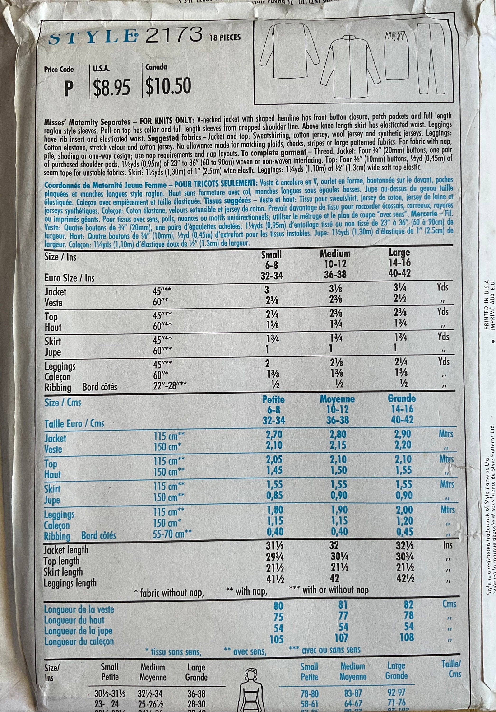 Style 2173 Sewing Pattern (Vintage) UNCUT