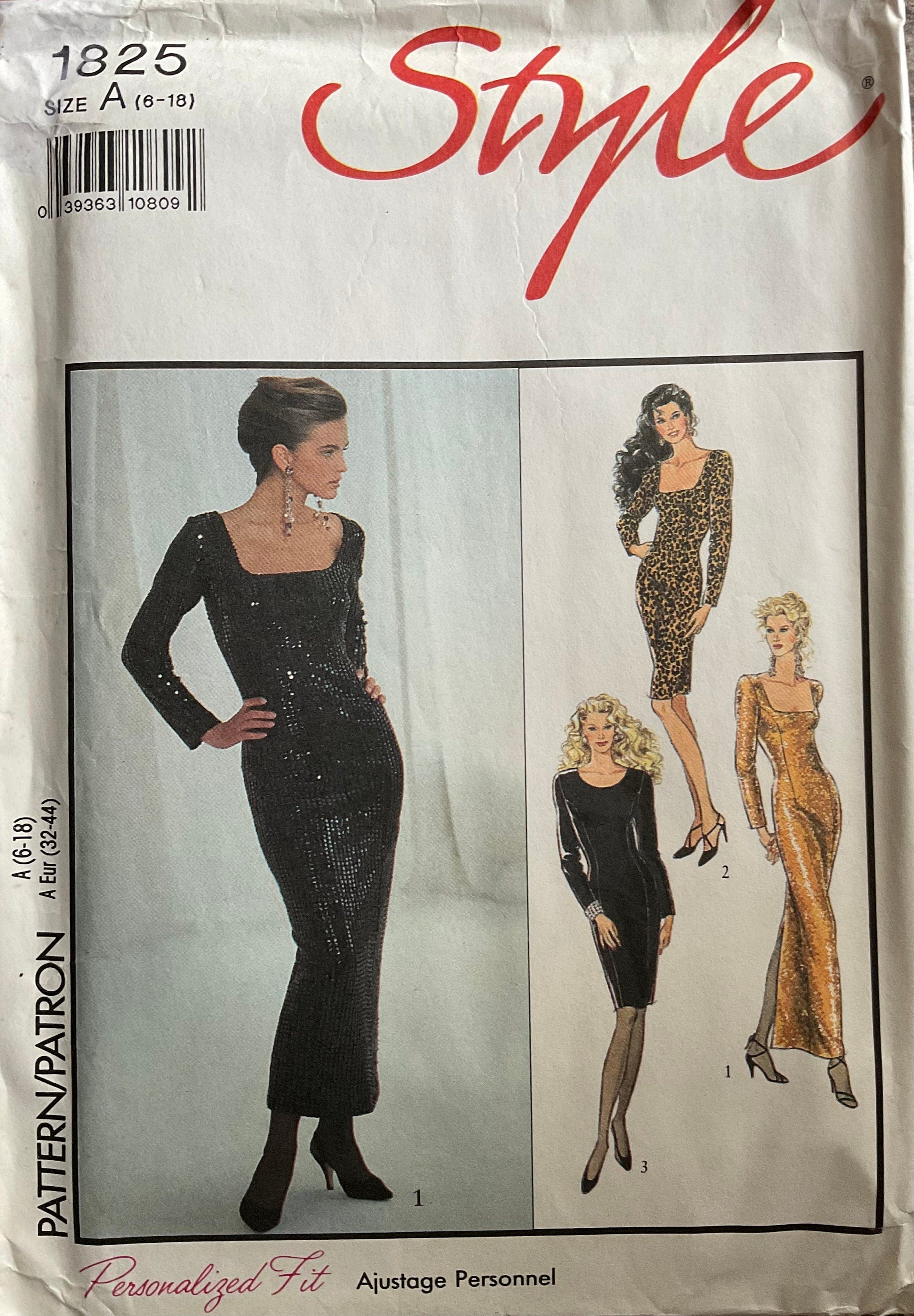 Style 1825 Sewing Pattern (Vintage) CUT