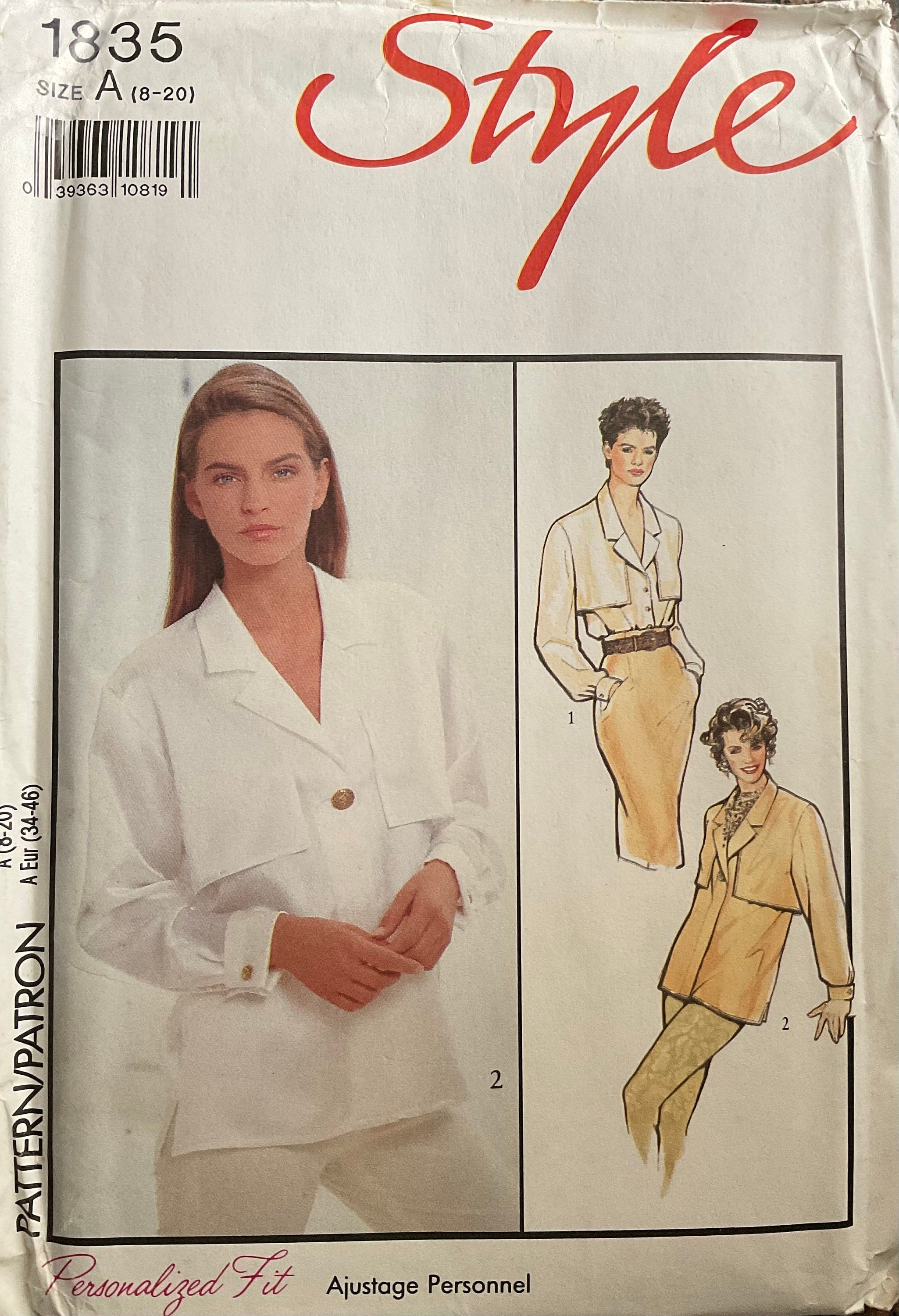 Style 1835 Sewing Pattern (Vintage) UNCUT
