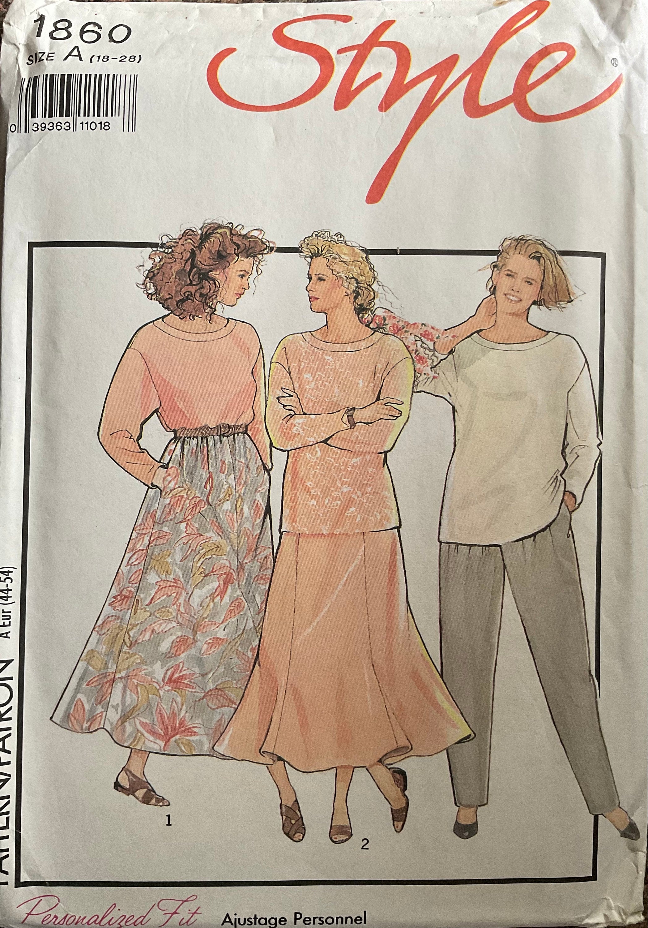 Style 1860 Sewing Pattern (Vintage) UNCUT