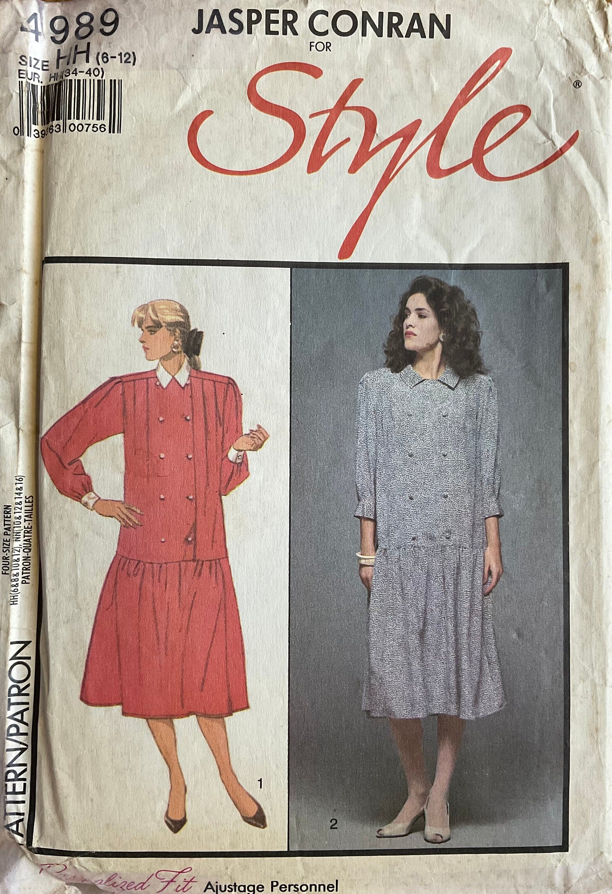 Style 4989 Sewing Pattern (Vintage) CUT