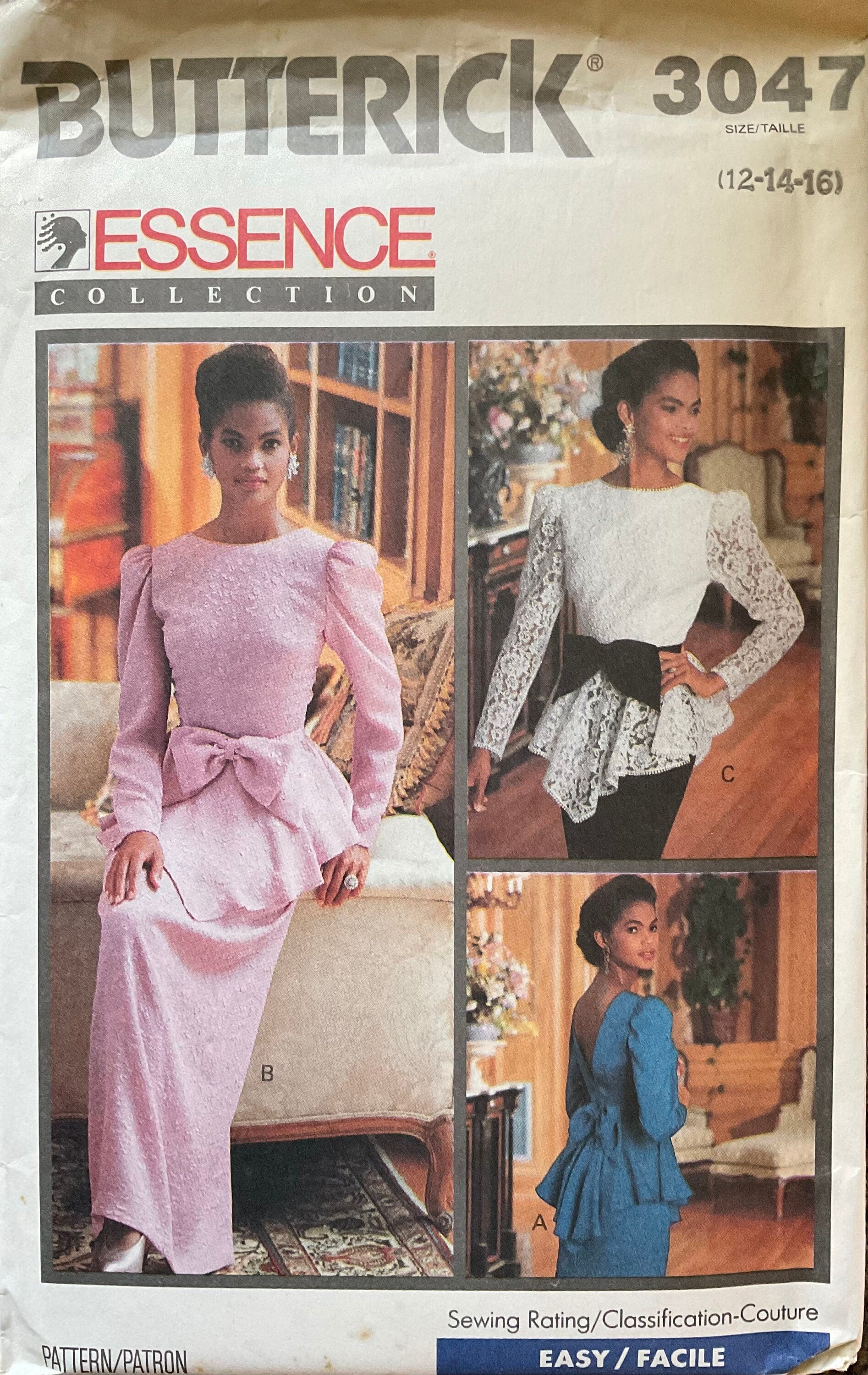 Butterick 3047 Sewing Pattern (Vintage) UNCUT