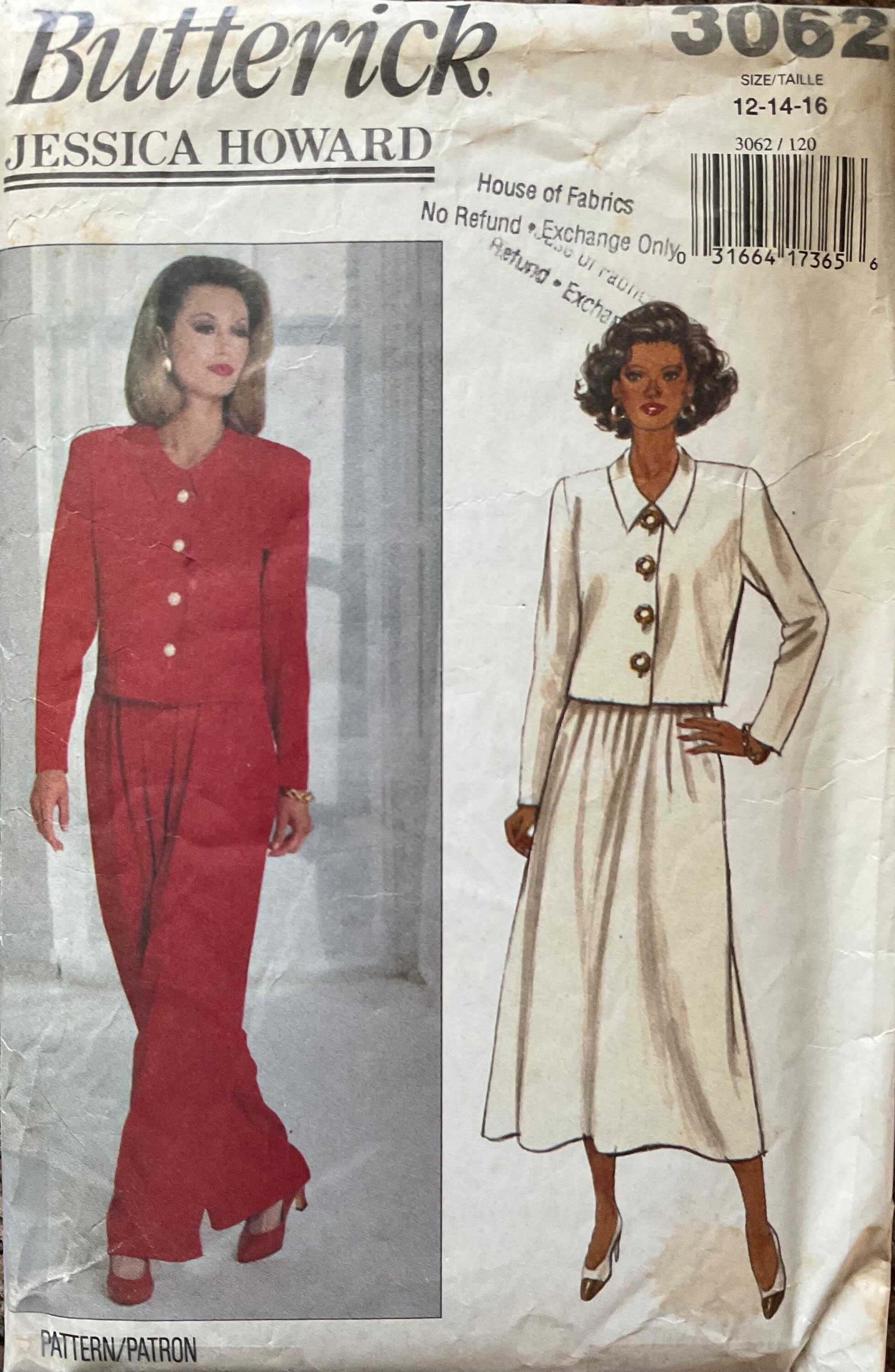 Butterick 3062 Sewing Pattern (Vintage) CUT