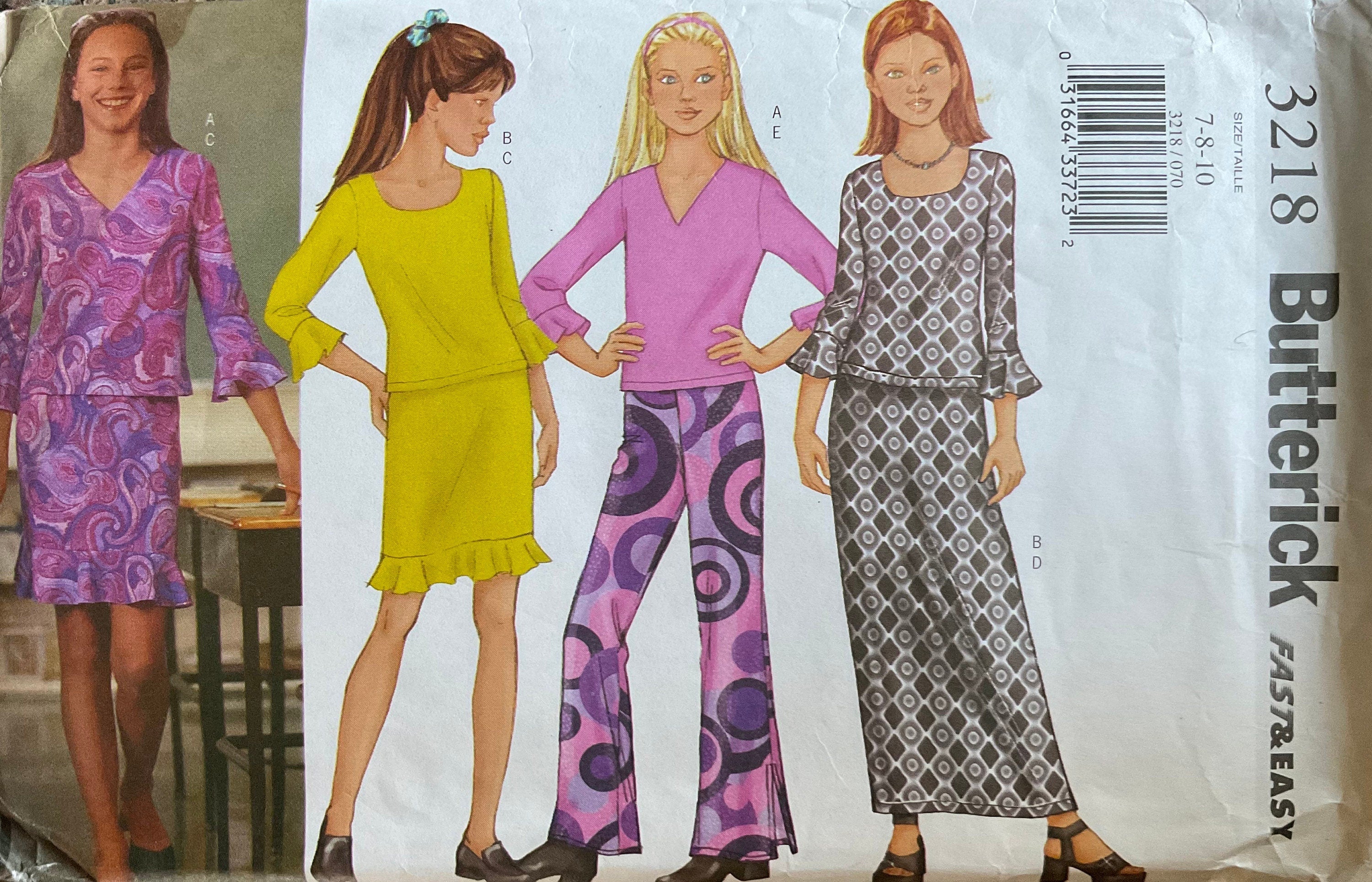 Butterick 3218 Sewing Pattern (Vintage) CUT