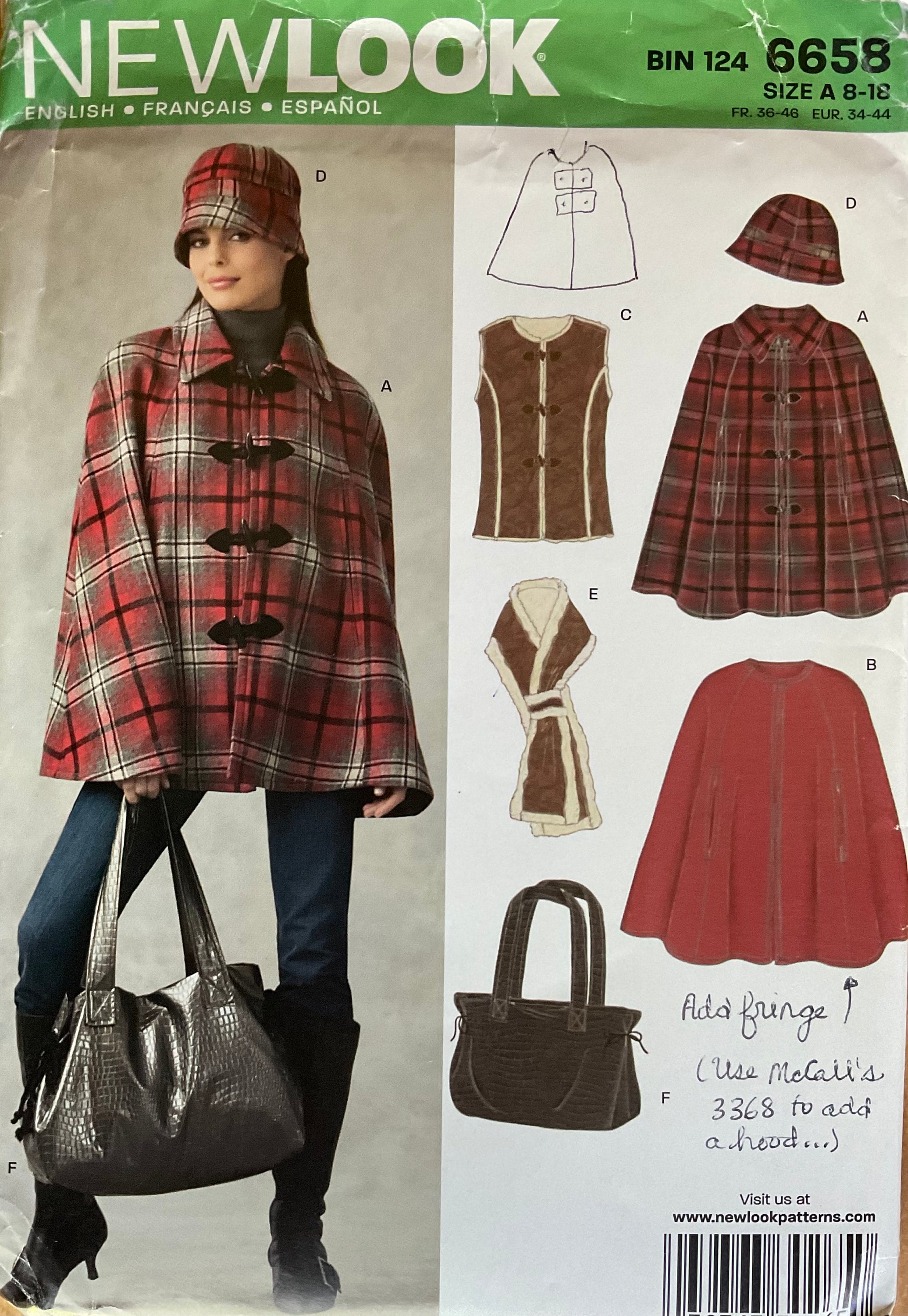New Look 6658 Sewing Pattern (Vintage) UNCUT