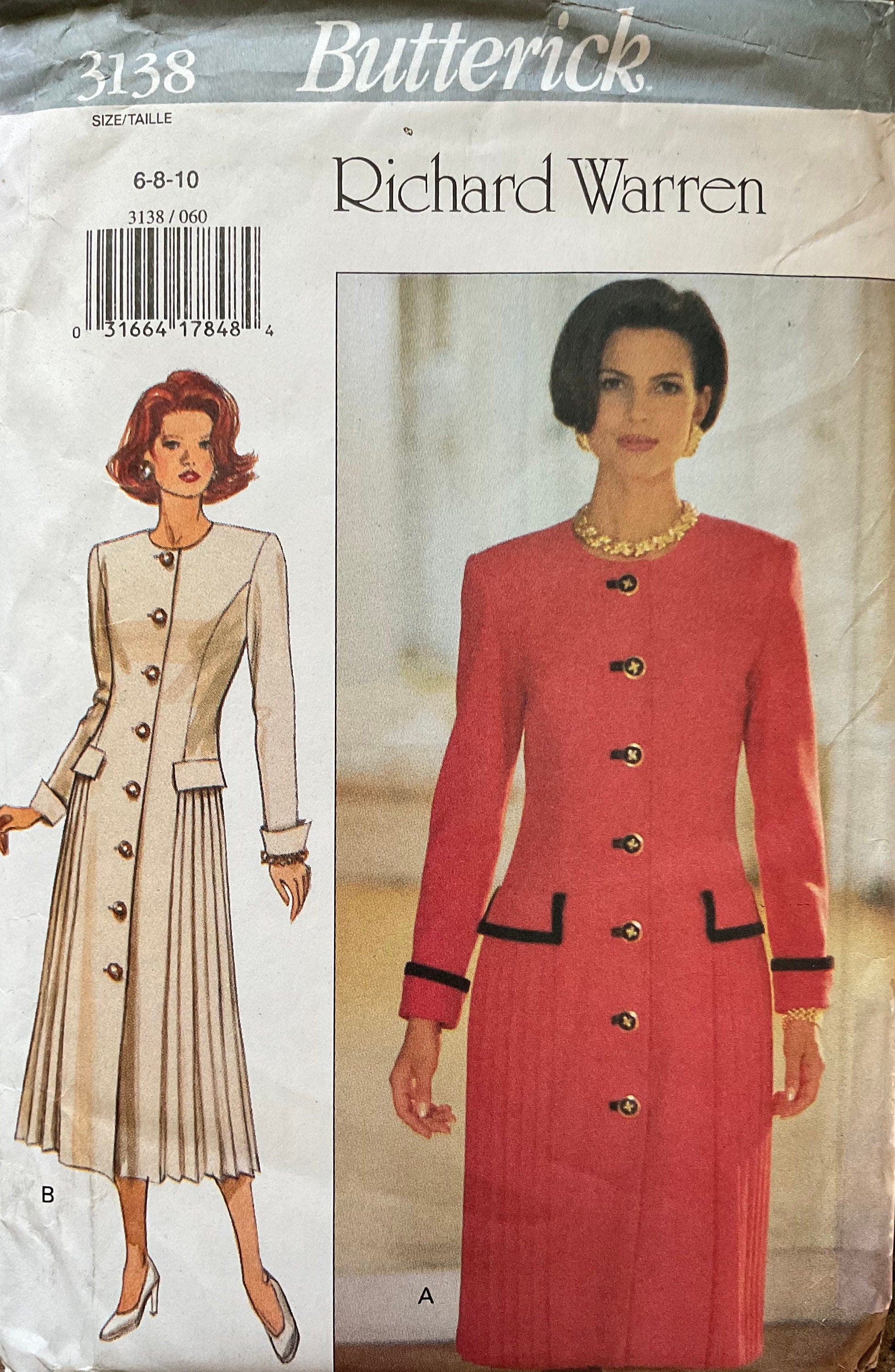 Butterick 3138 Sewing Pattern (Vintage) UNCUT