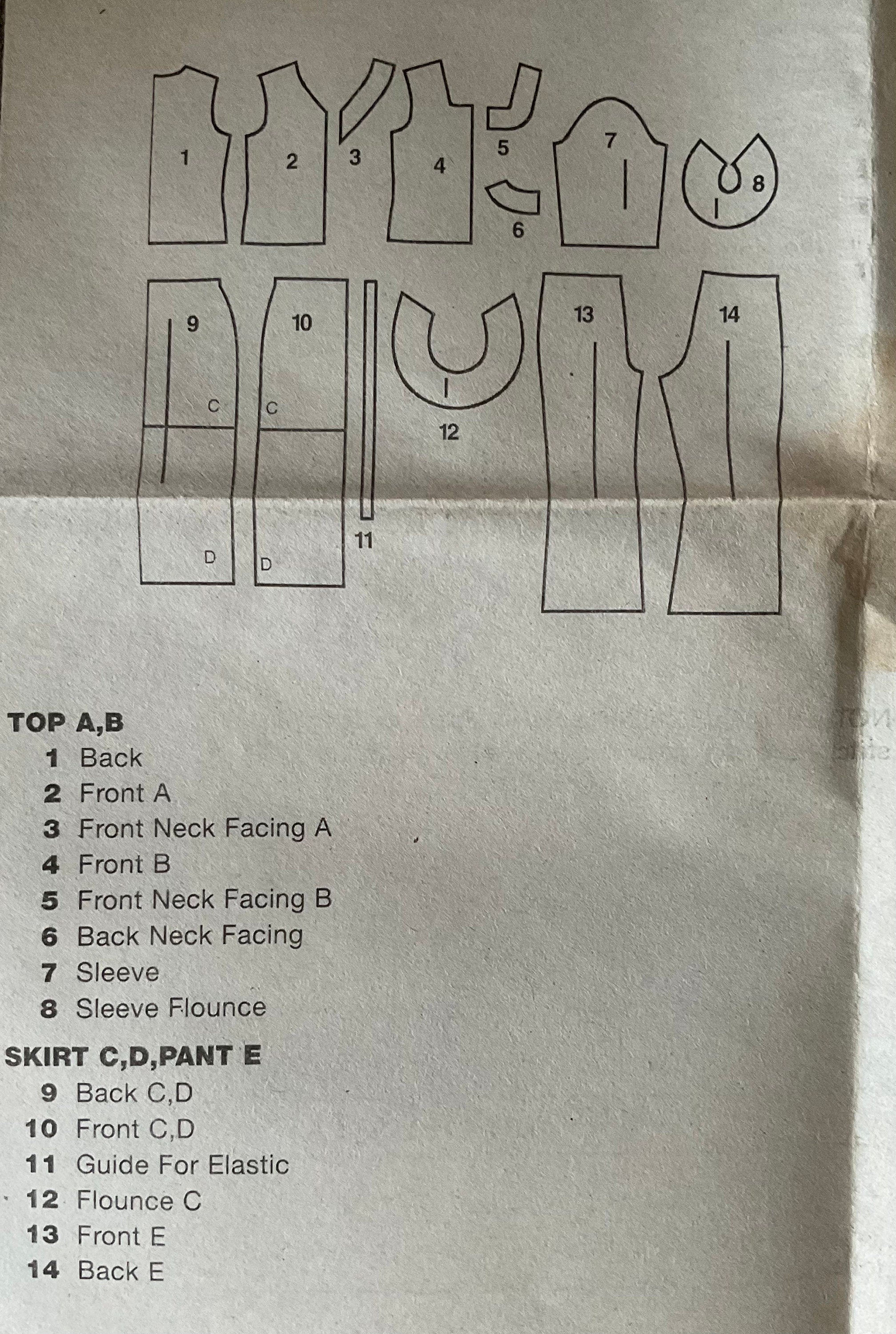 Butterick 3218 Sewing Pattern (Vintage) CUT