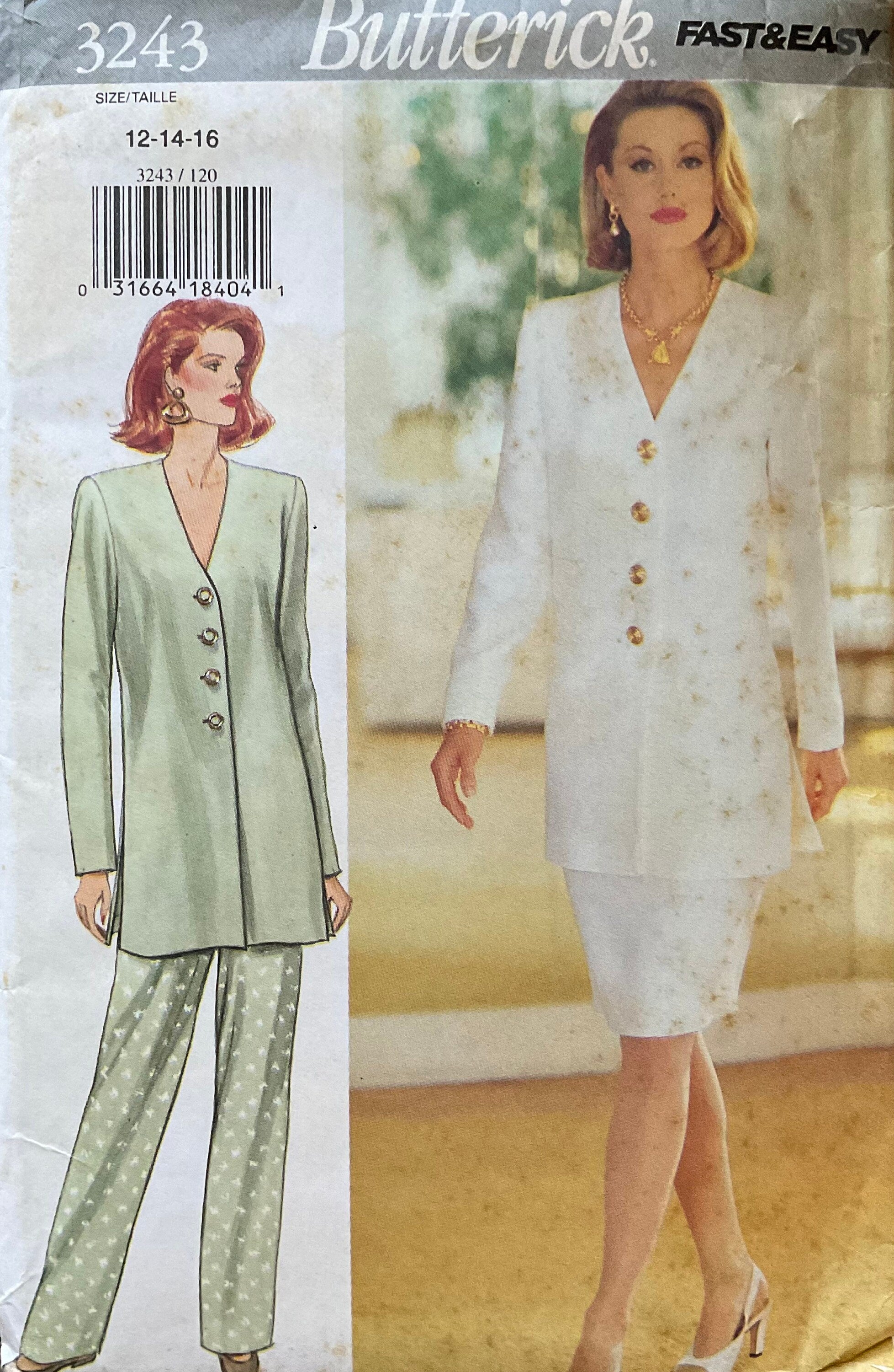 Butterick 3243 Sewing Pattern (Vintage) UNCUT