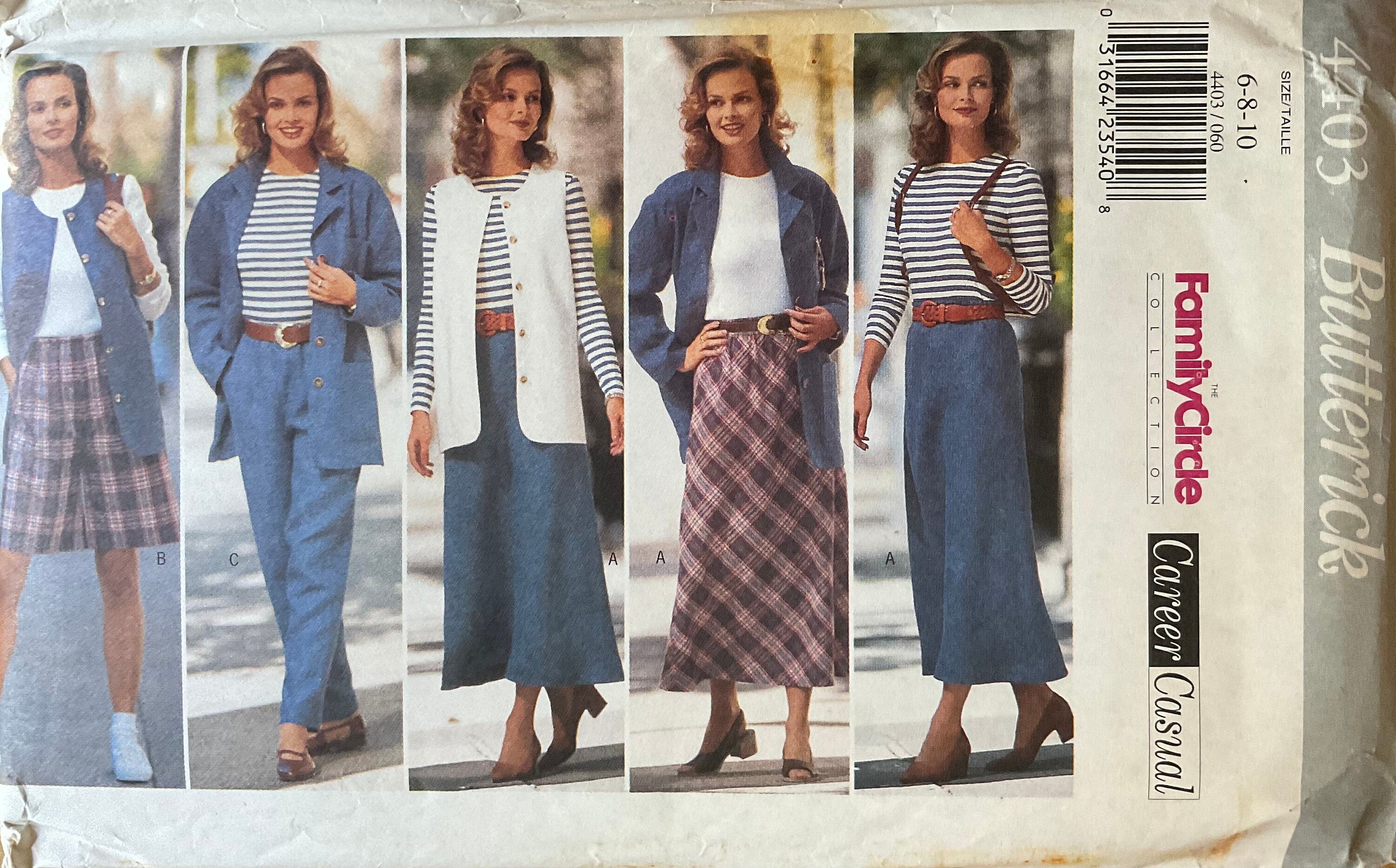 Butterick 4403 Sewing Pattern (Vintage) UNCUT