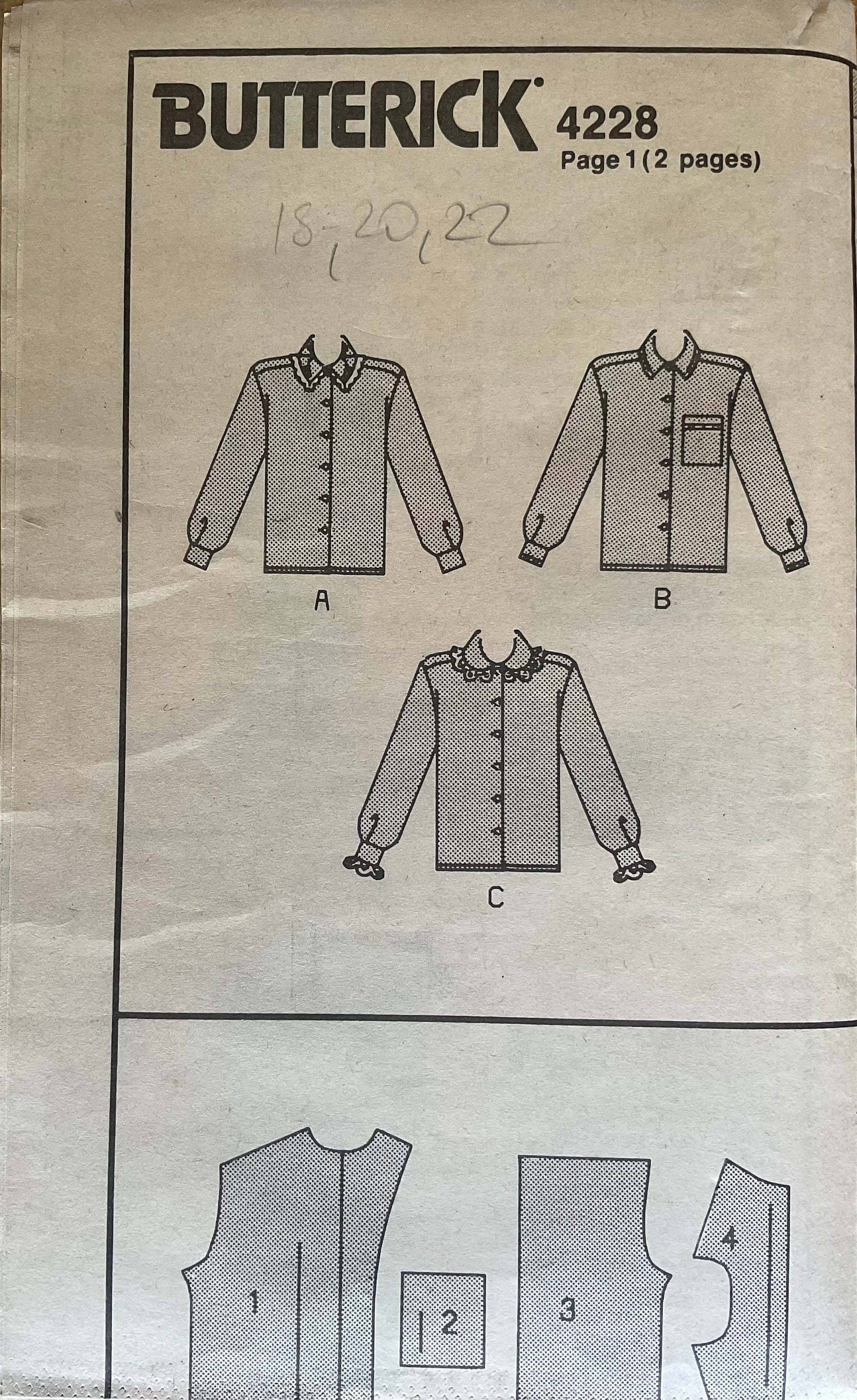 Butterick 4228 Sewing Pattern (Vintage) UNCUT
