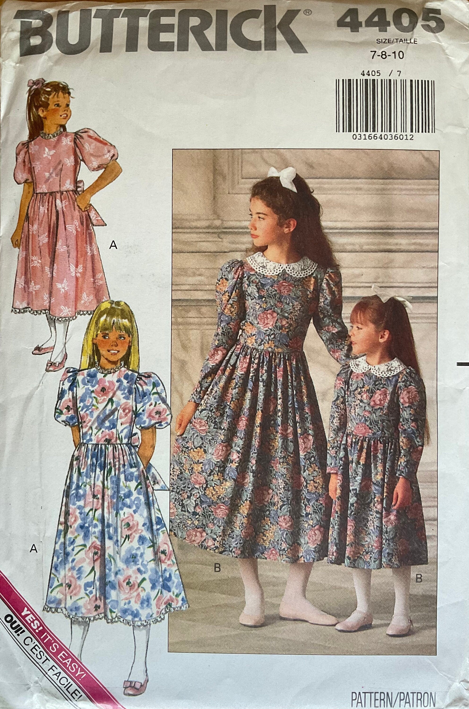 Butterick 4405 Sewing Pattern (Vintage) UNCUT