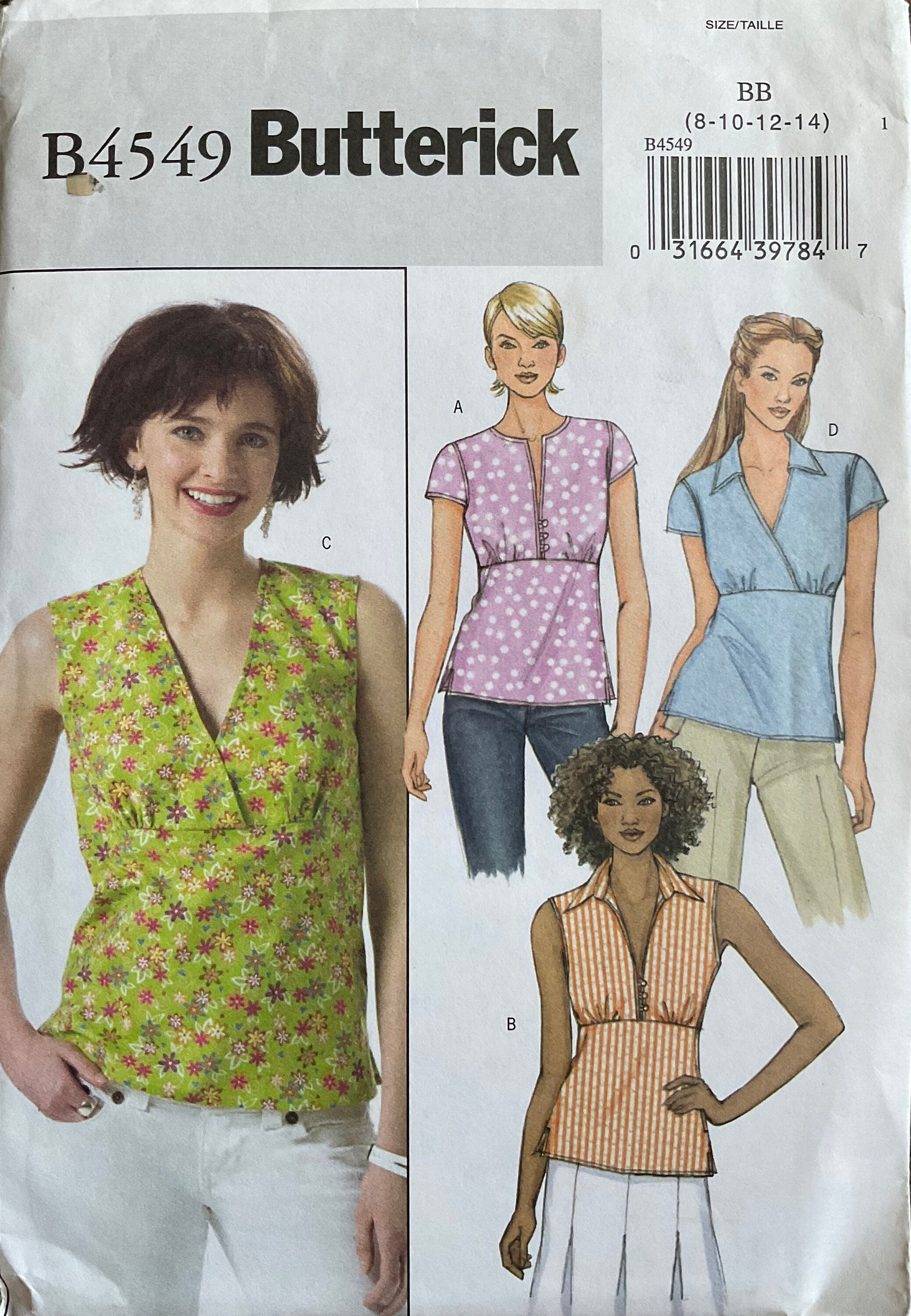 Butterick 4549 Sewing Pattern (Vintage) UNCUT