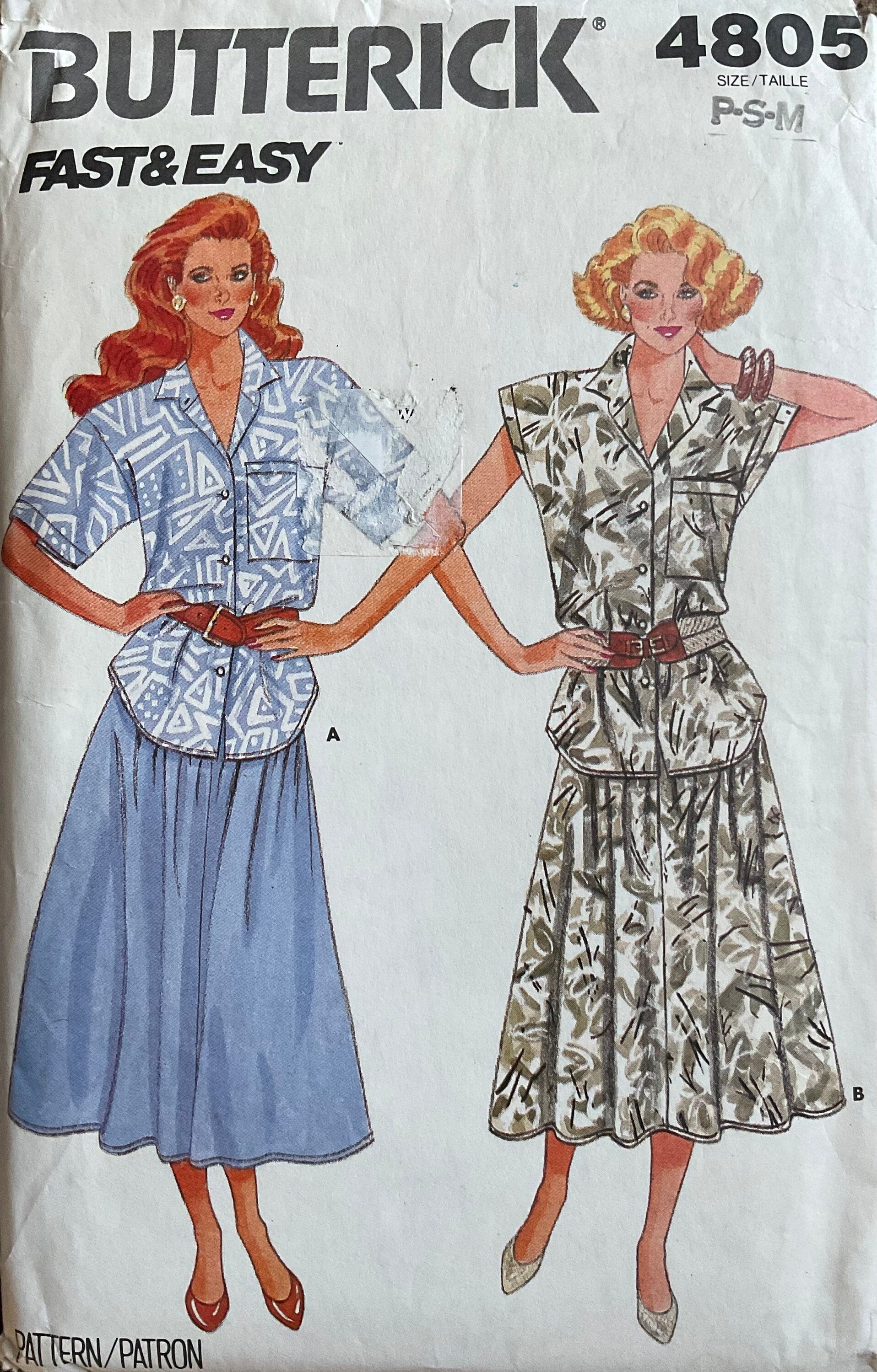 Butterick 4805 Sewing Pattern (Vintage) UNCUT
