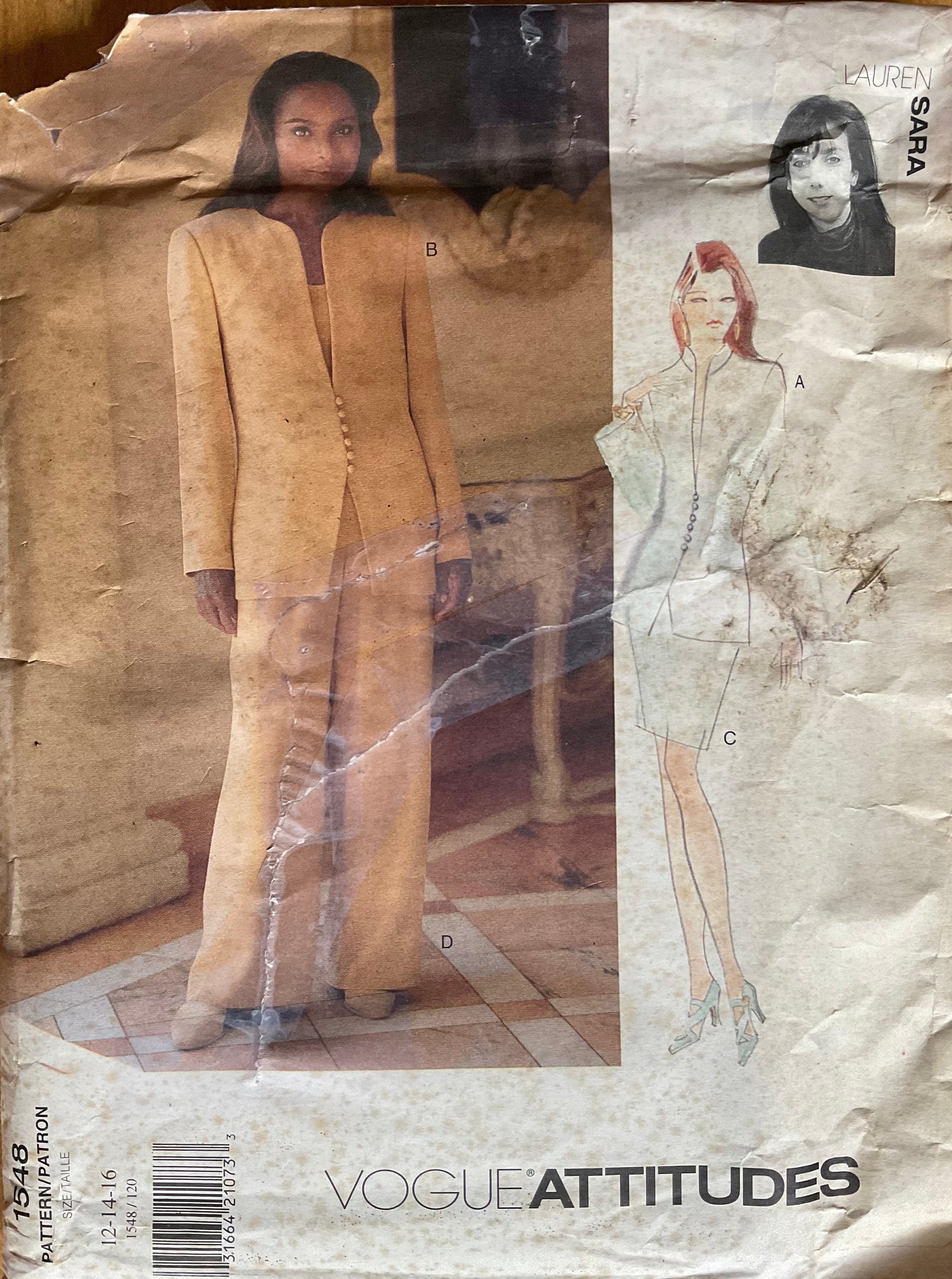 Vogue 1548 Sewing Pattern (Vintage) UNCUT