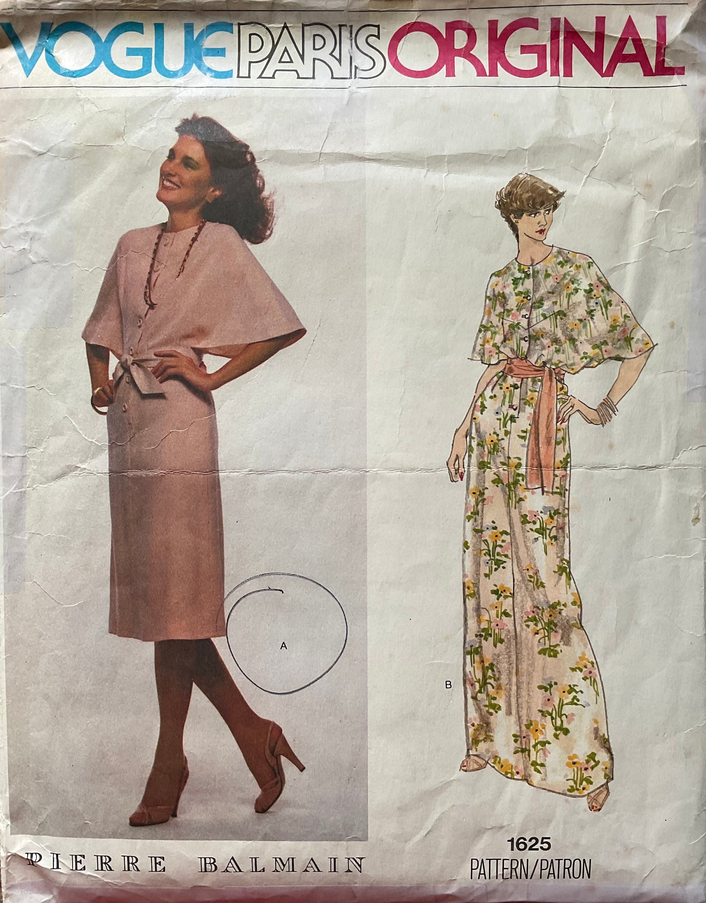 Vogue 1625 Sewing Pattern (Vintage) CUT