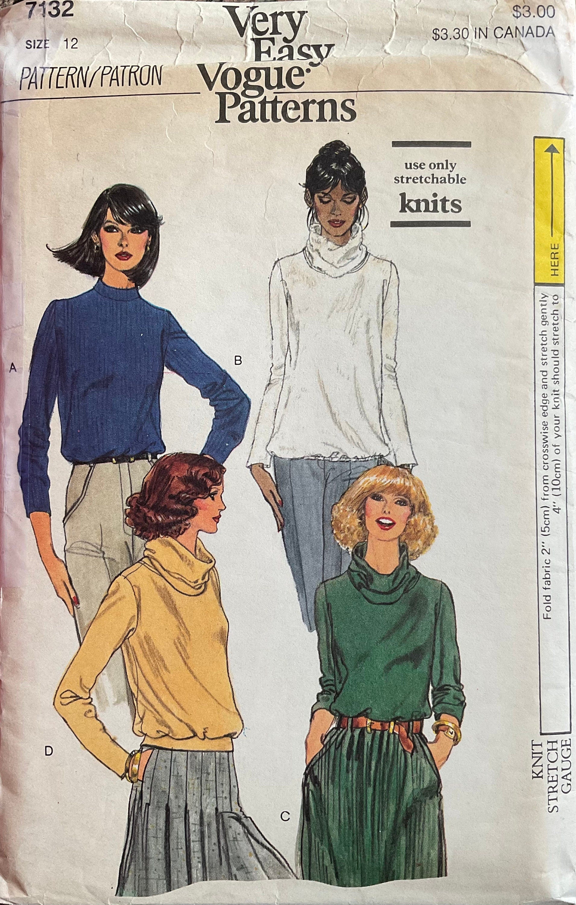 Vogue 7132 Sewing Pattern (Vintage) CUT