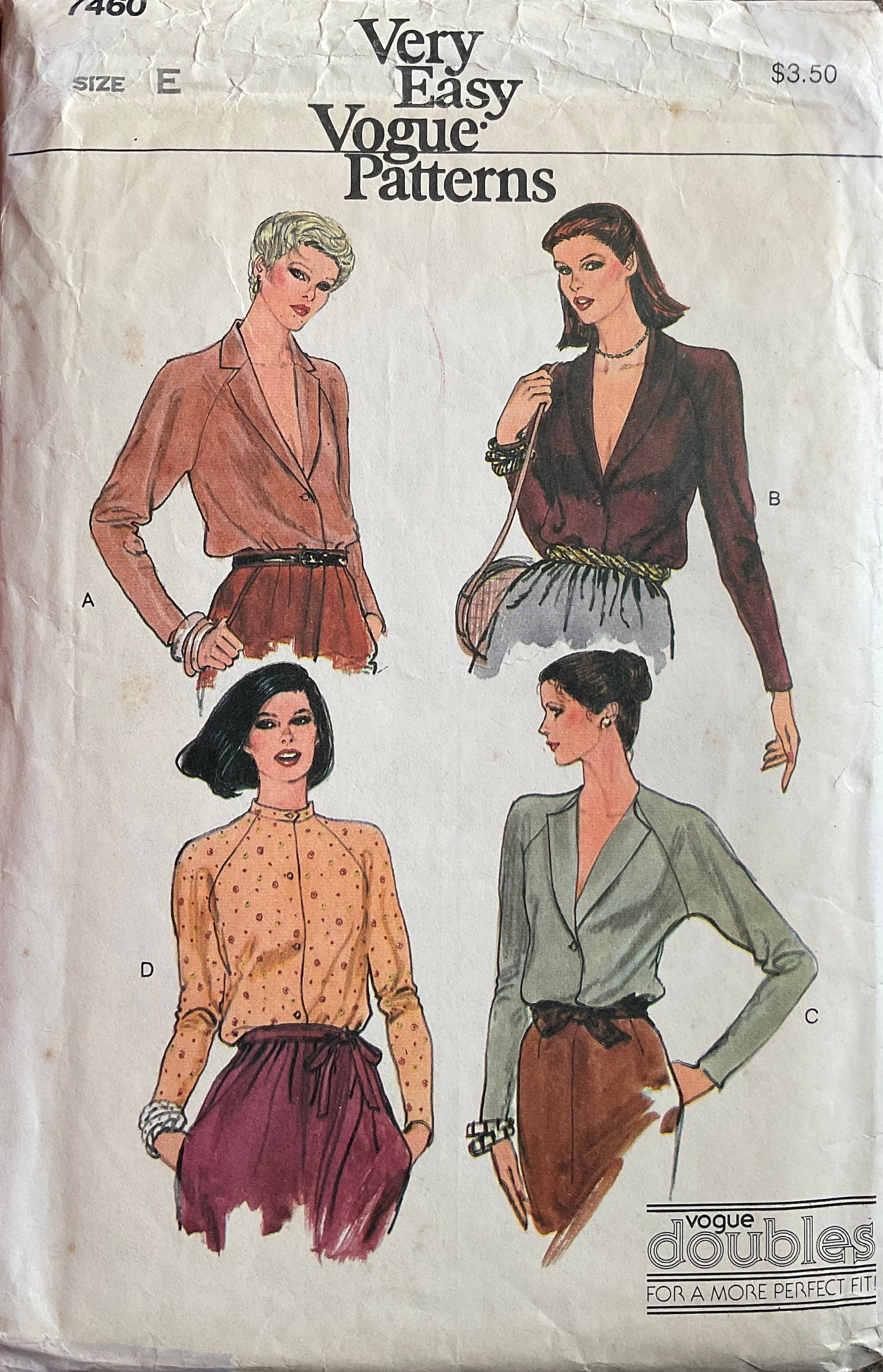 Vogue 7460 Sewing Pattern (Vintage) CUT