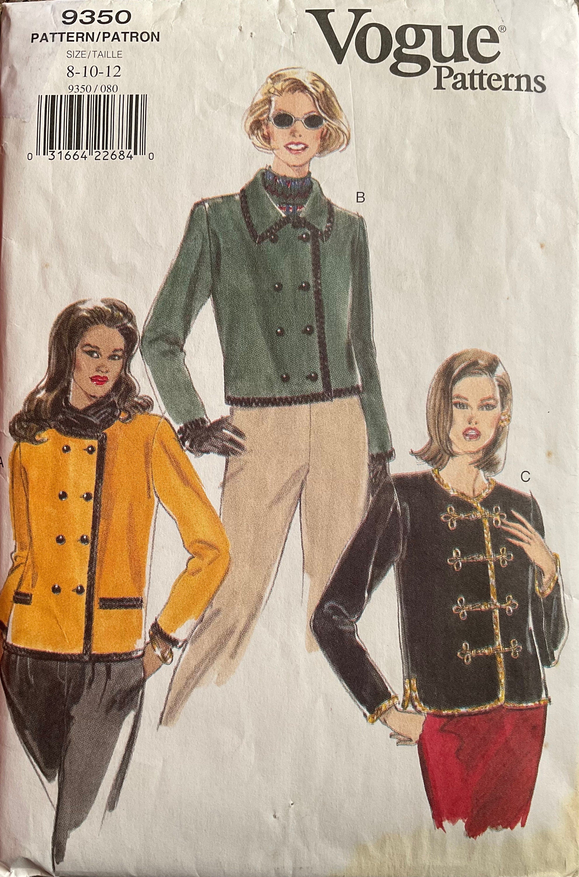 Vogue 9350 Sewing Pattern (Vintage) CUT