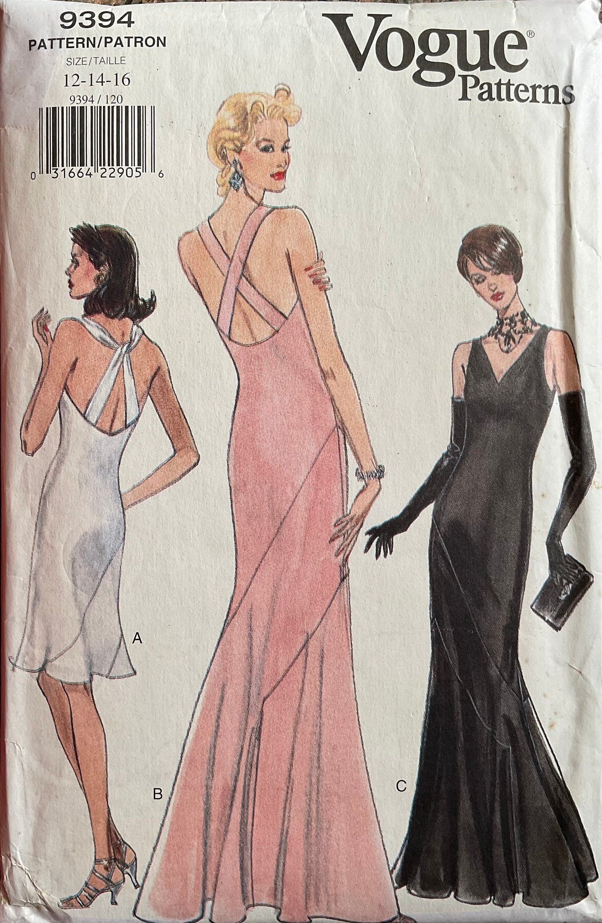 Vogue 9394 Sewing Pattern (Vintage) UNCUT