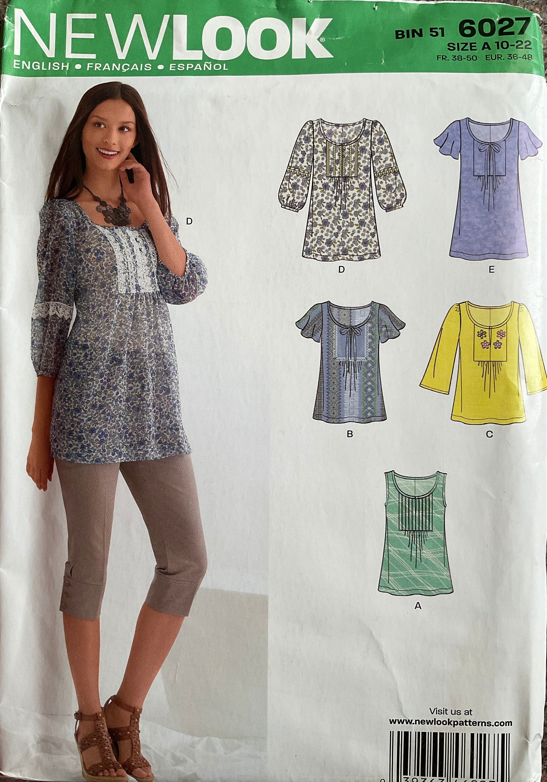 New Look 6027 Sewing Pattern (Vintage) UNCUT