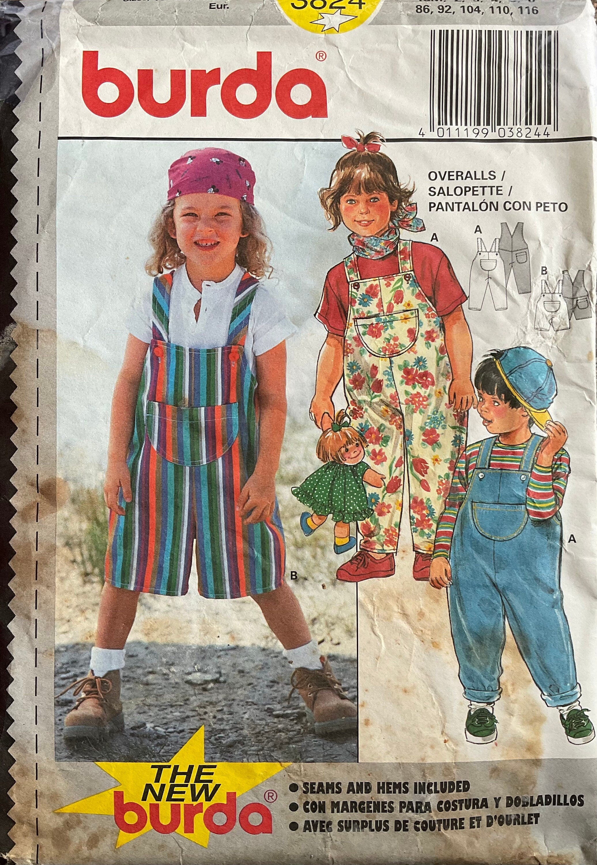 Burda 3824 Sewing Pattern (Vintage) UNCUT