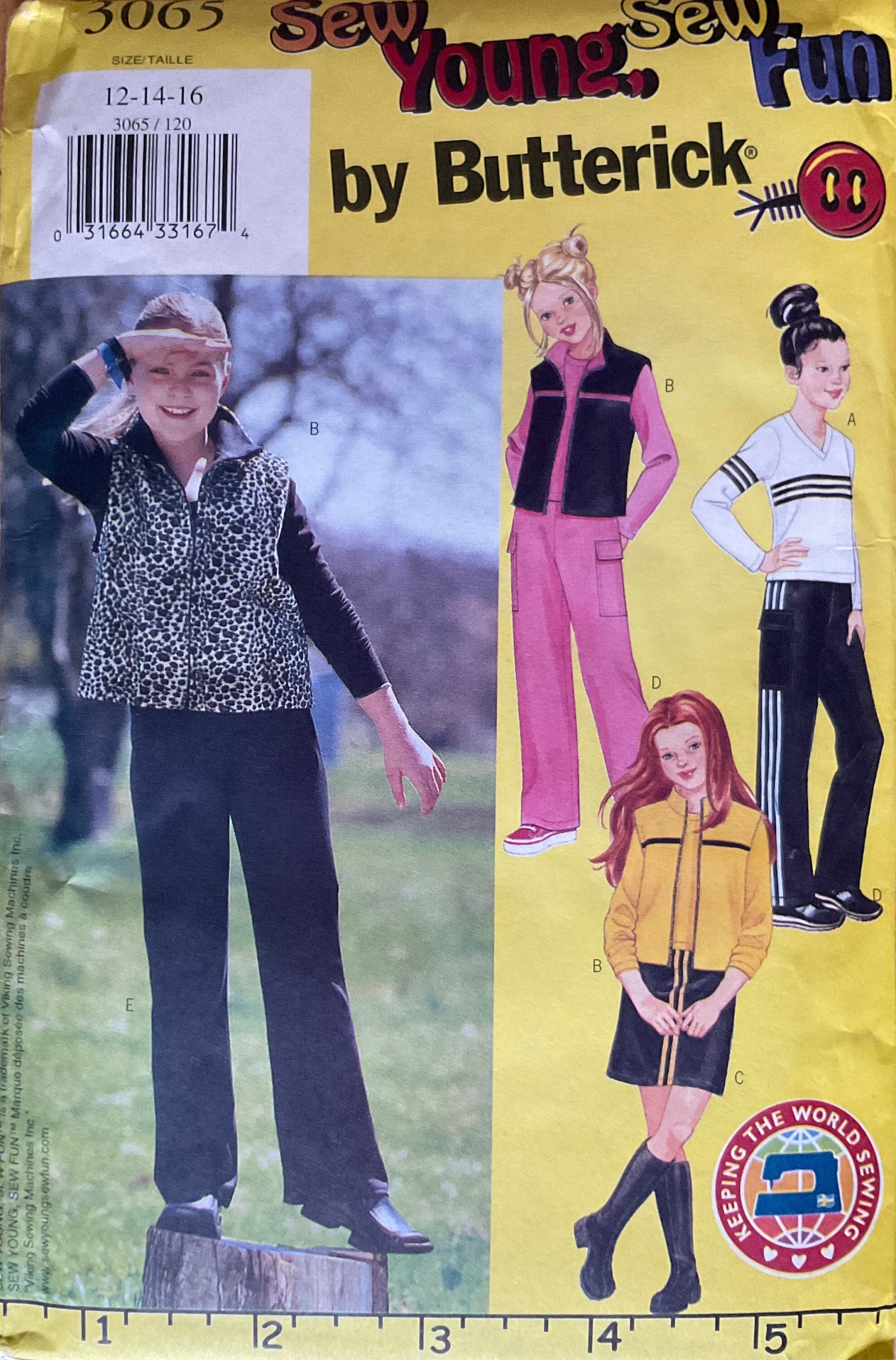 Butterick 3065 Sewing Pattern (Vintage) UNCUT