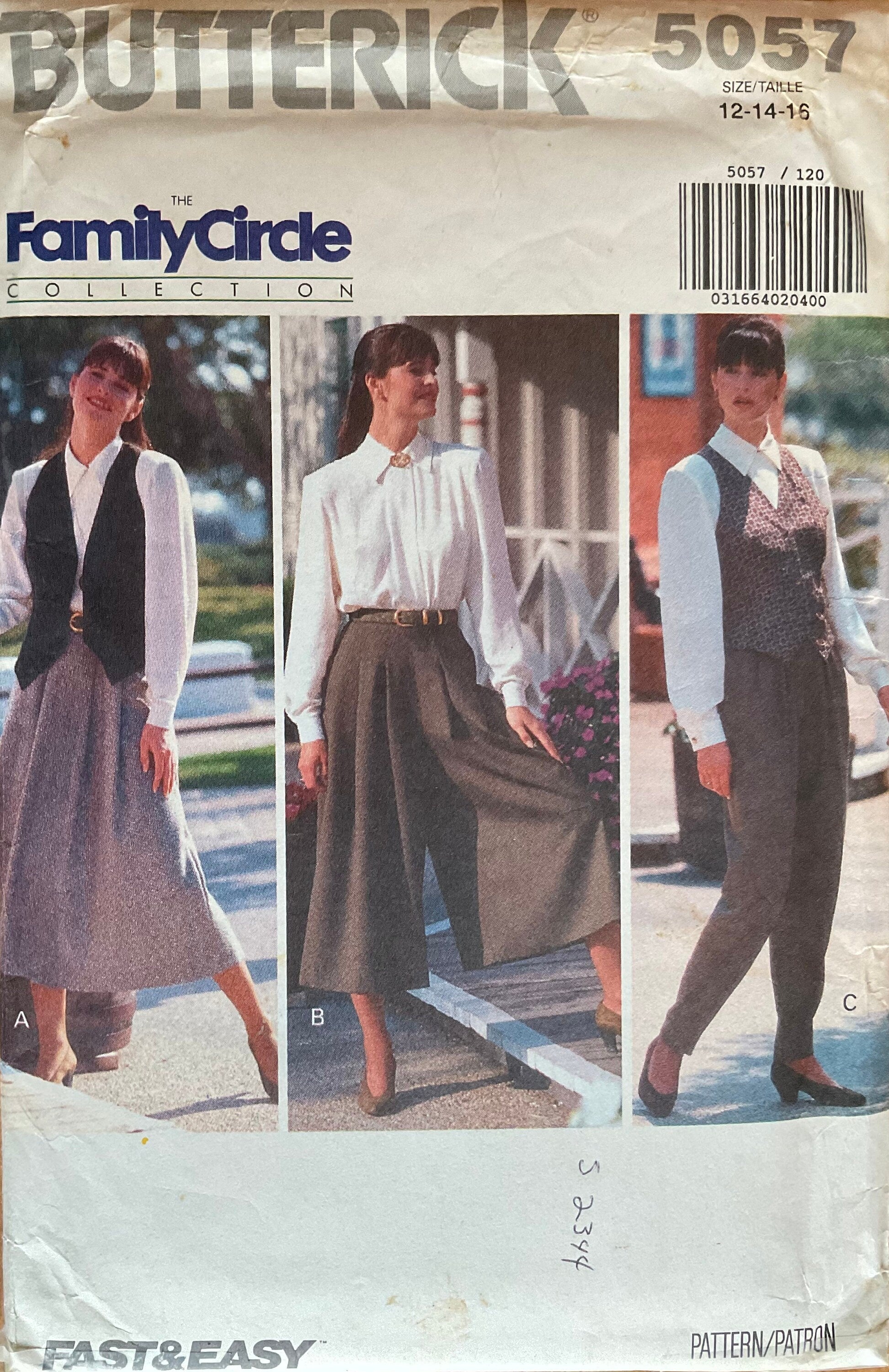 Butterick 5057 Sewing Pattern (Vintage) UNCUT